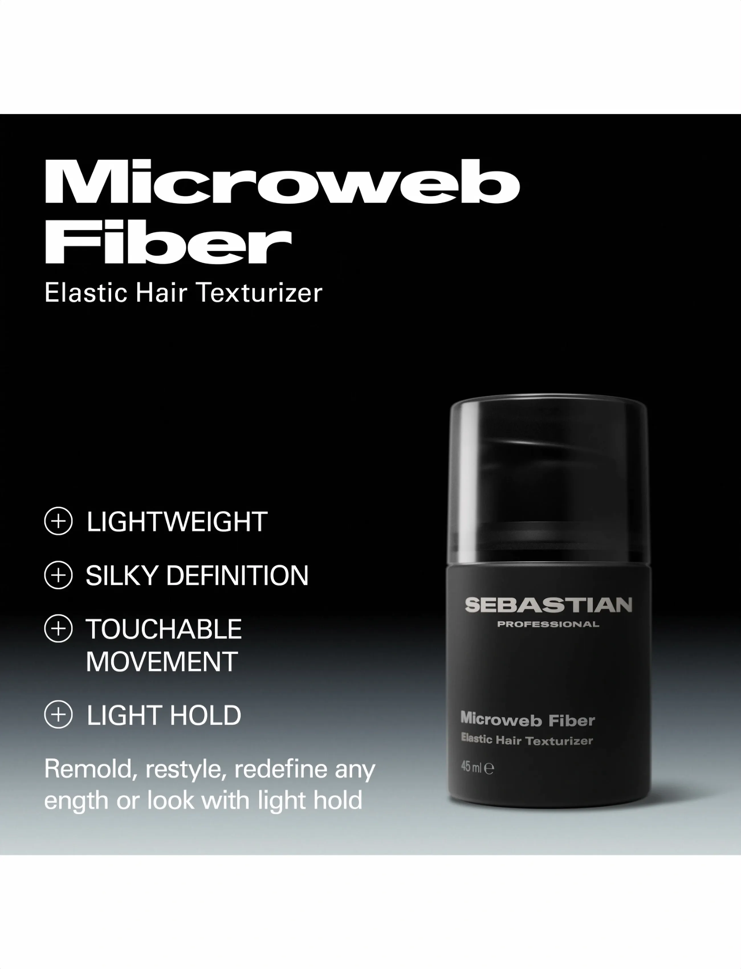 Sebastian Professional - Sebastian Professional Microweb Fiber Elastic Hair Texturizer 45ml - saltvandsspray - no color - 3