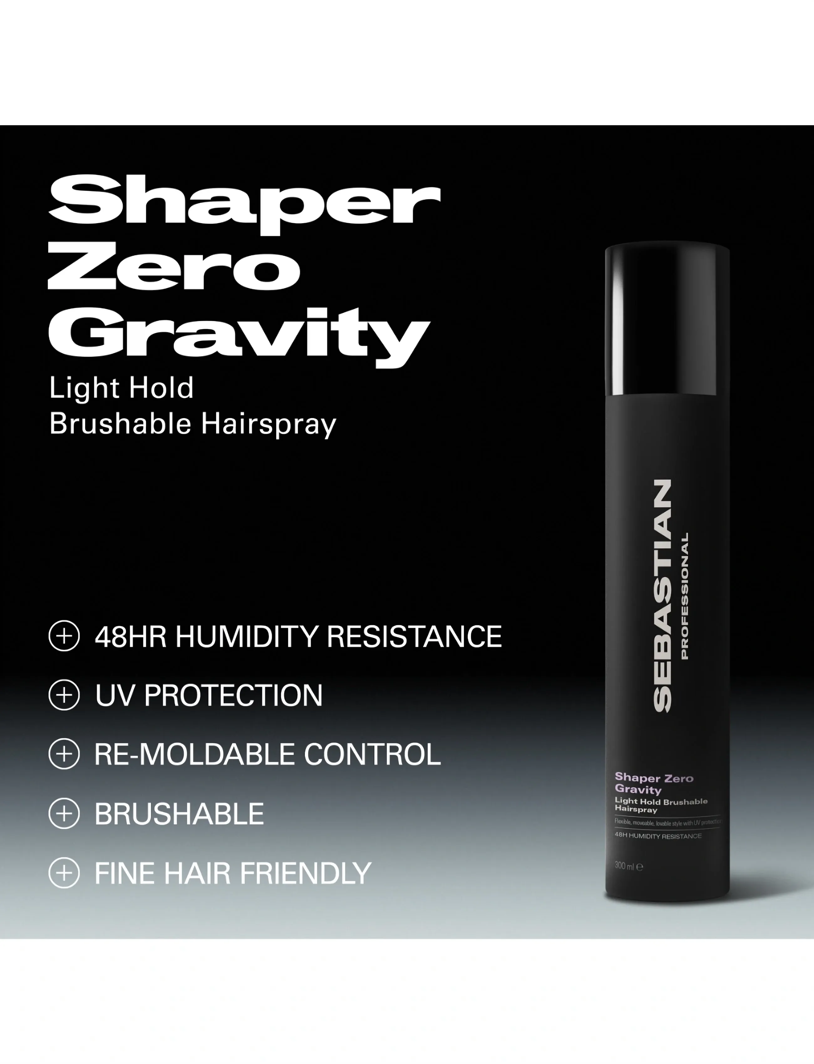 Sebastian Professional - Sebastian Professional Shaper Zero Gravity Light Hold Hairspray 300ml - styling - no color - 2