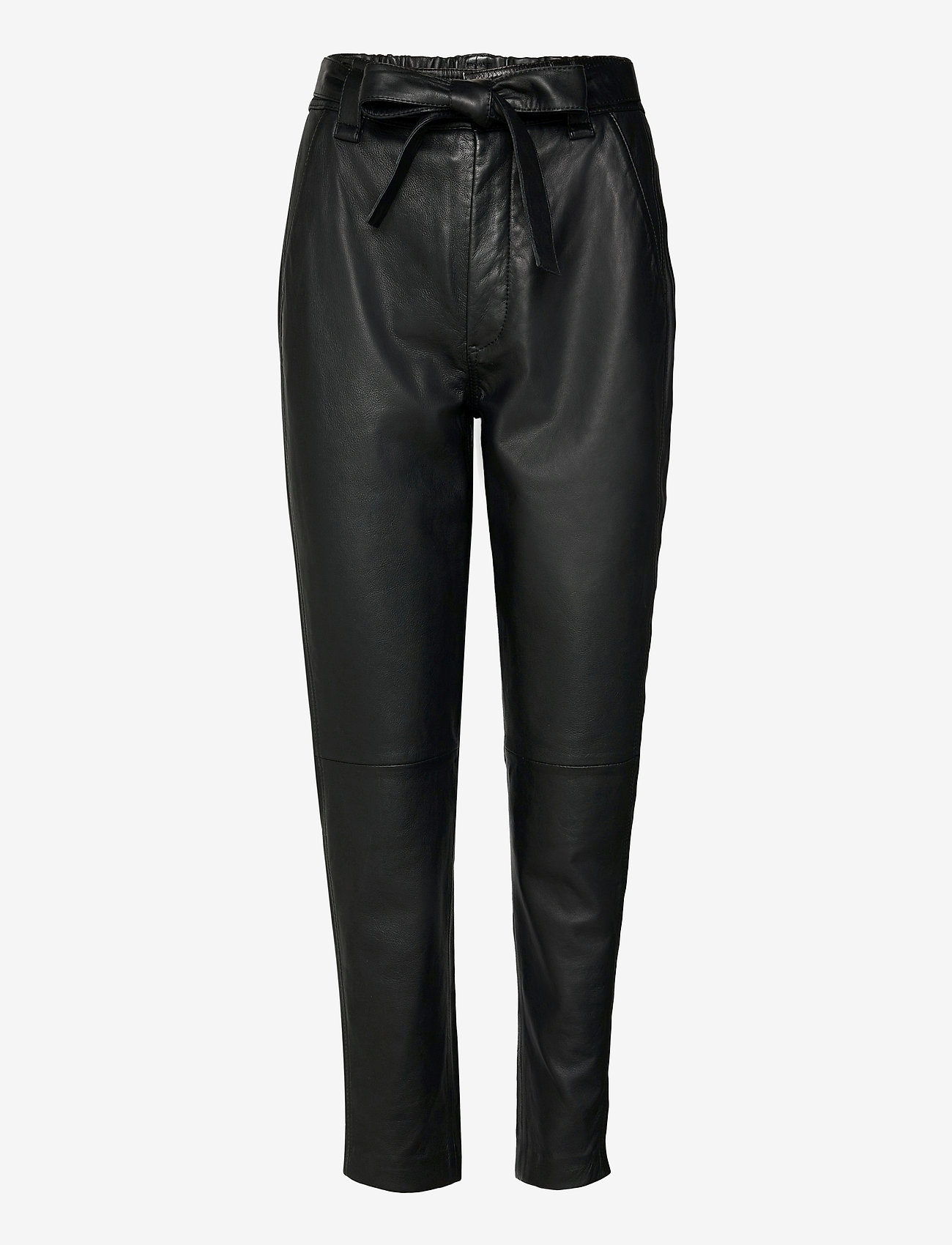 Second Female - Indie Leather New Trousers - skinnbyxor - black - 0