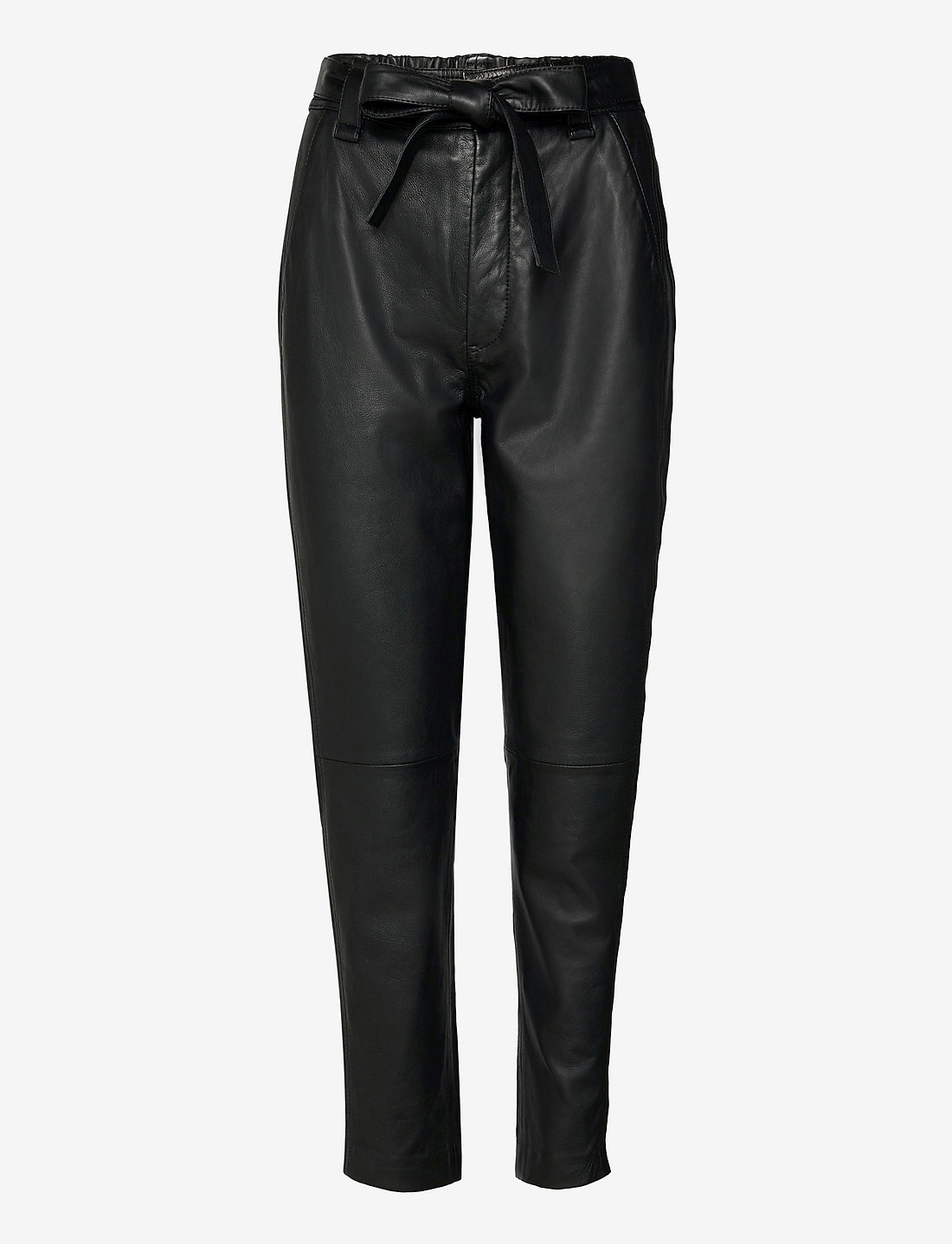 Second Female - Indie Leather New Trousers - læderbukser - black - 0