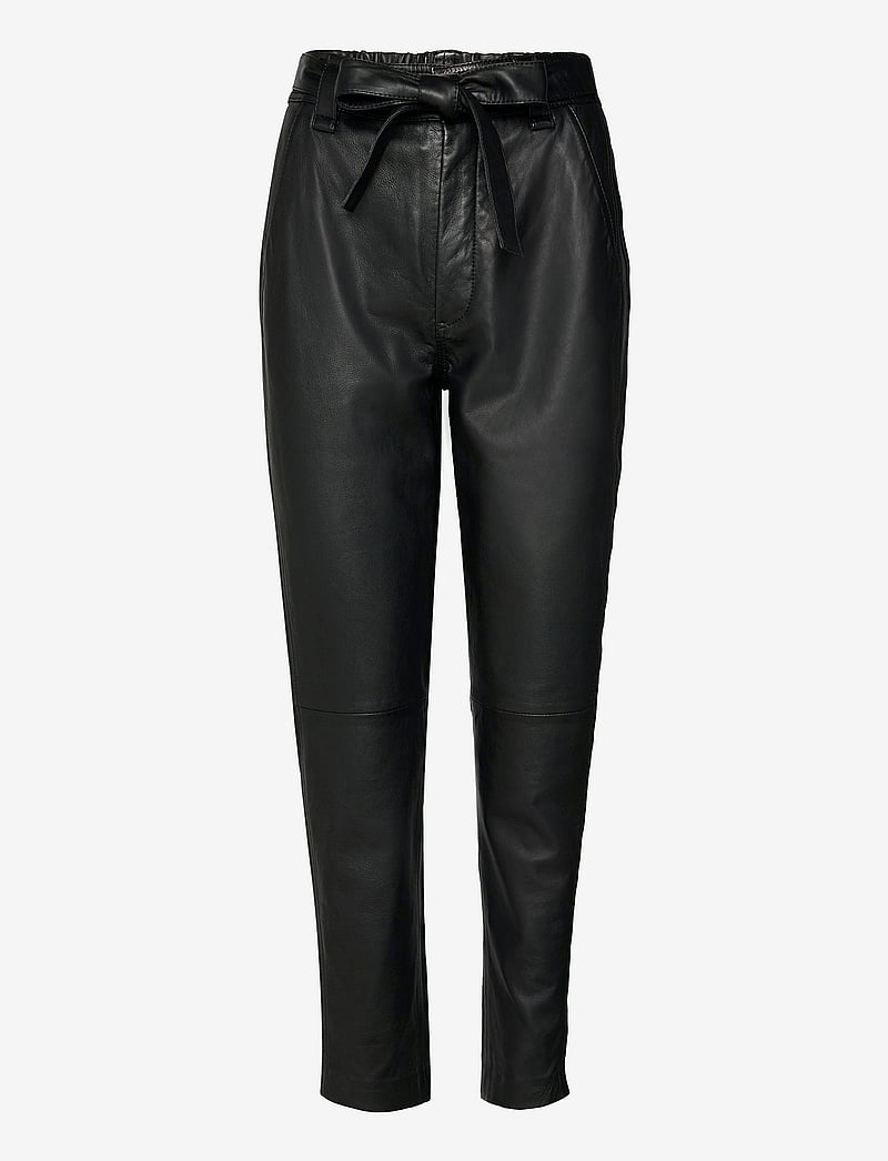 Second Female - Indie Leather New Trousers - skinnbyxor - black - 0