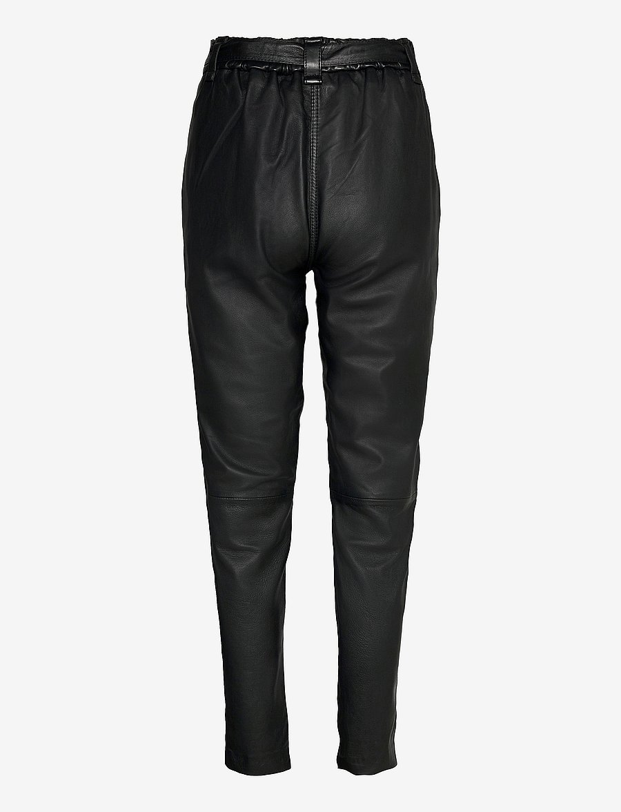 Second Female - Indie Leather New Trousers - nahkpüksid - black - 1