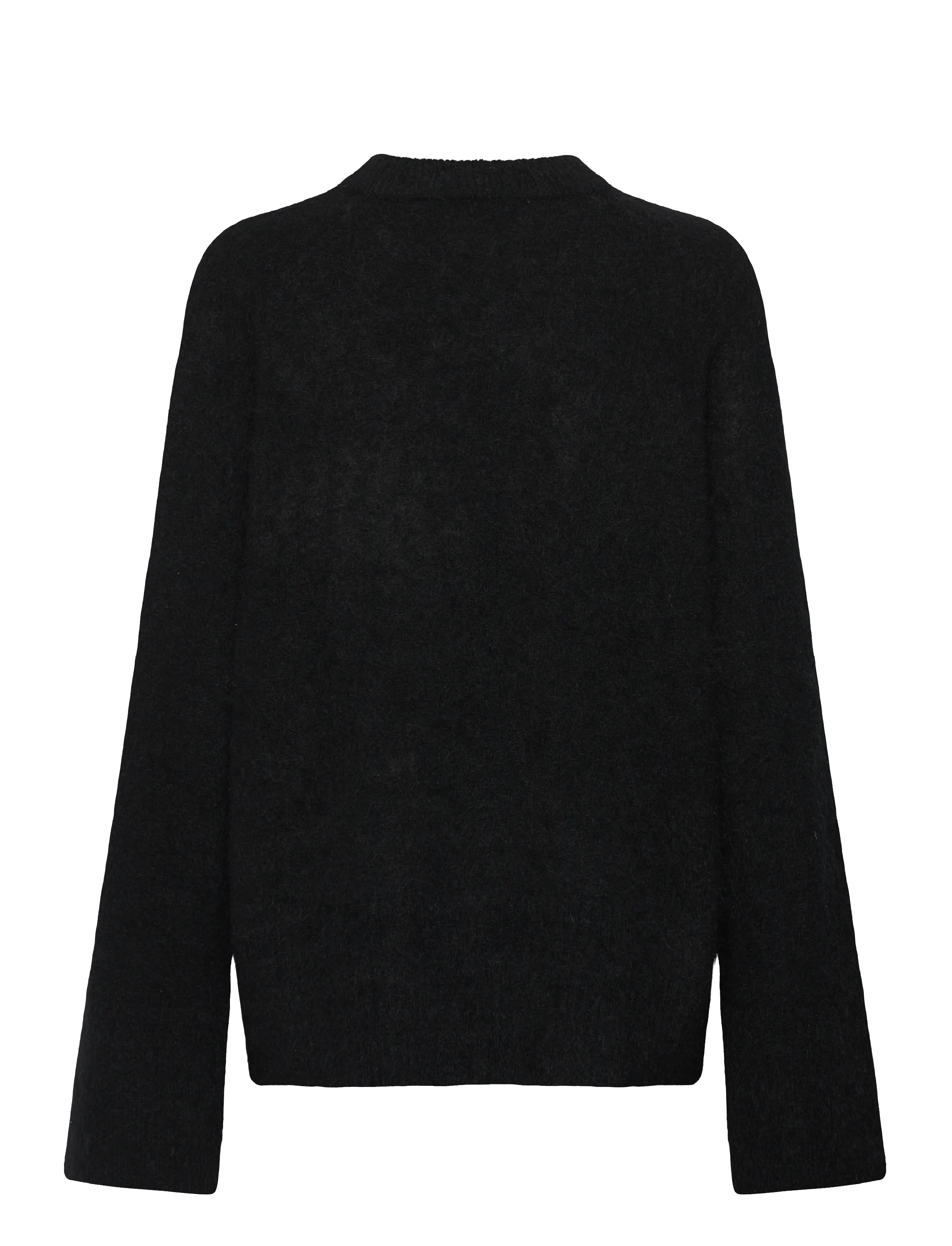 Second Female - Brookline Knit Raglan O-Neck - sweaters - black - 1