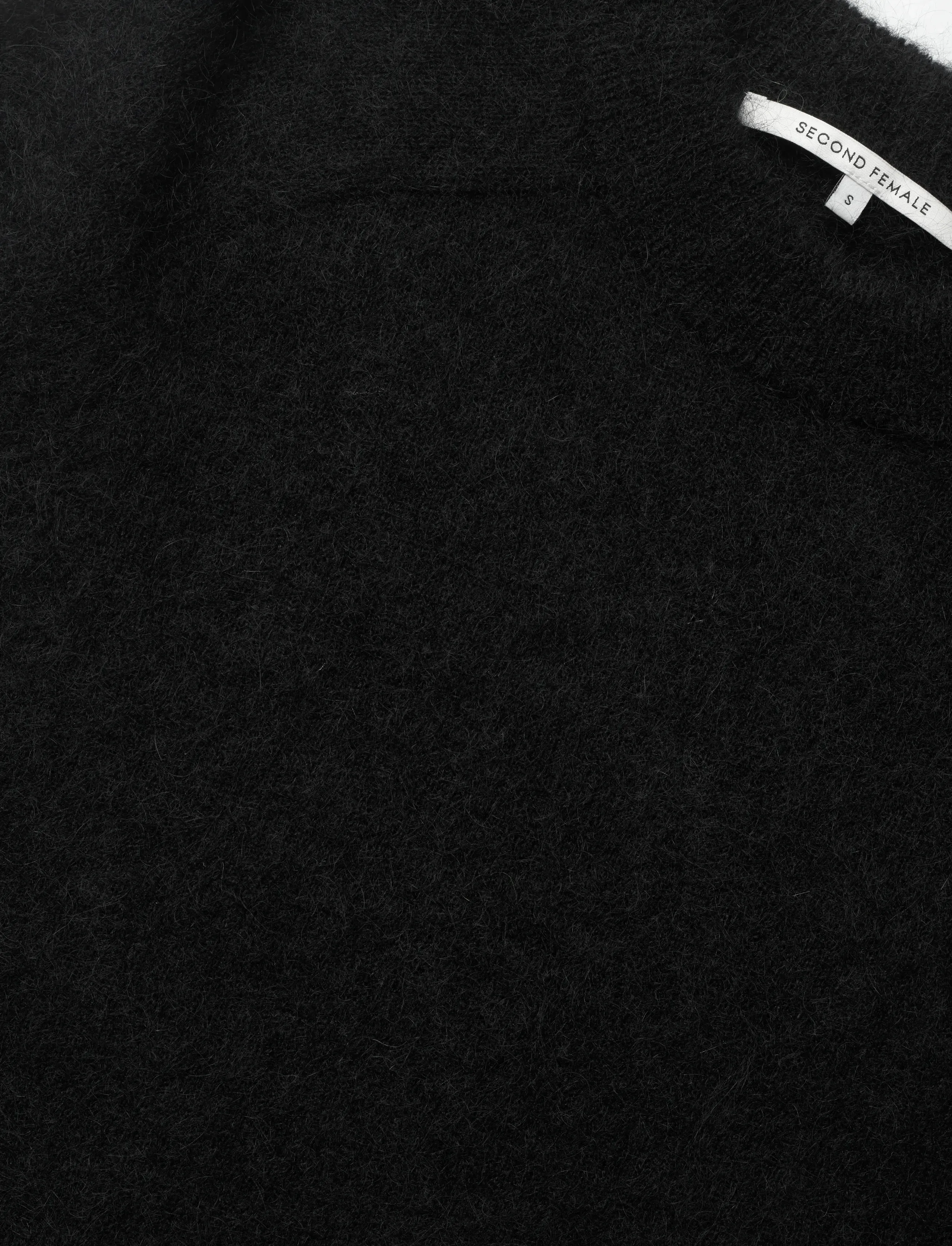 Second Female - Brookline Knit Raglan O-Neck - sweaters - black - 2