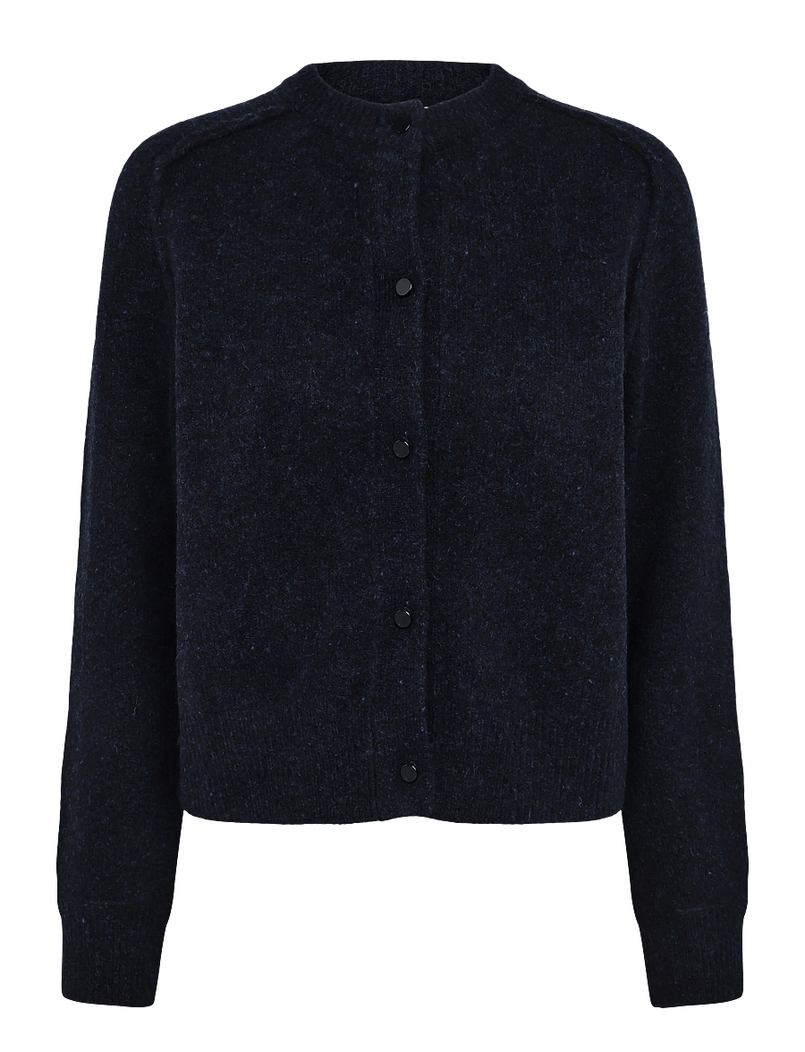 Second Female - Banja Knit Raglan Cardigan - kardiganid - carbon - 0