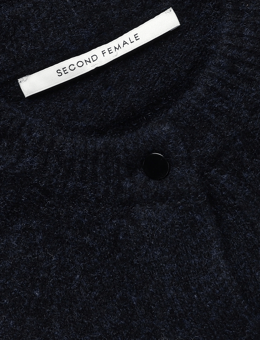 Second Female - Banja Knit Raglan Cardigan - kardiganid - carbon - 2