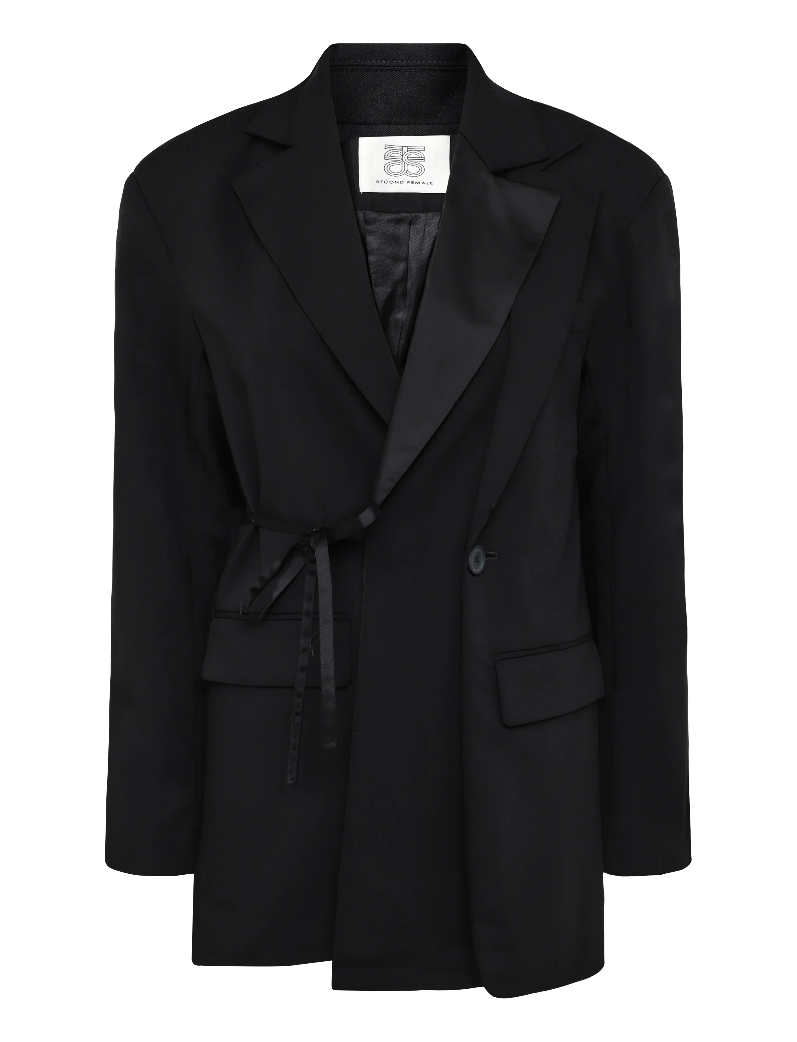 Second Female Drink Blazer - Second Female - BLACK / black