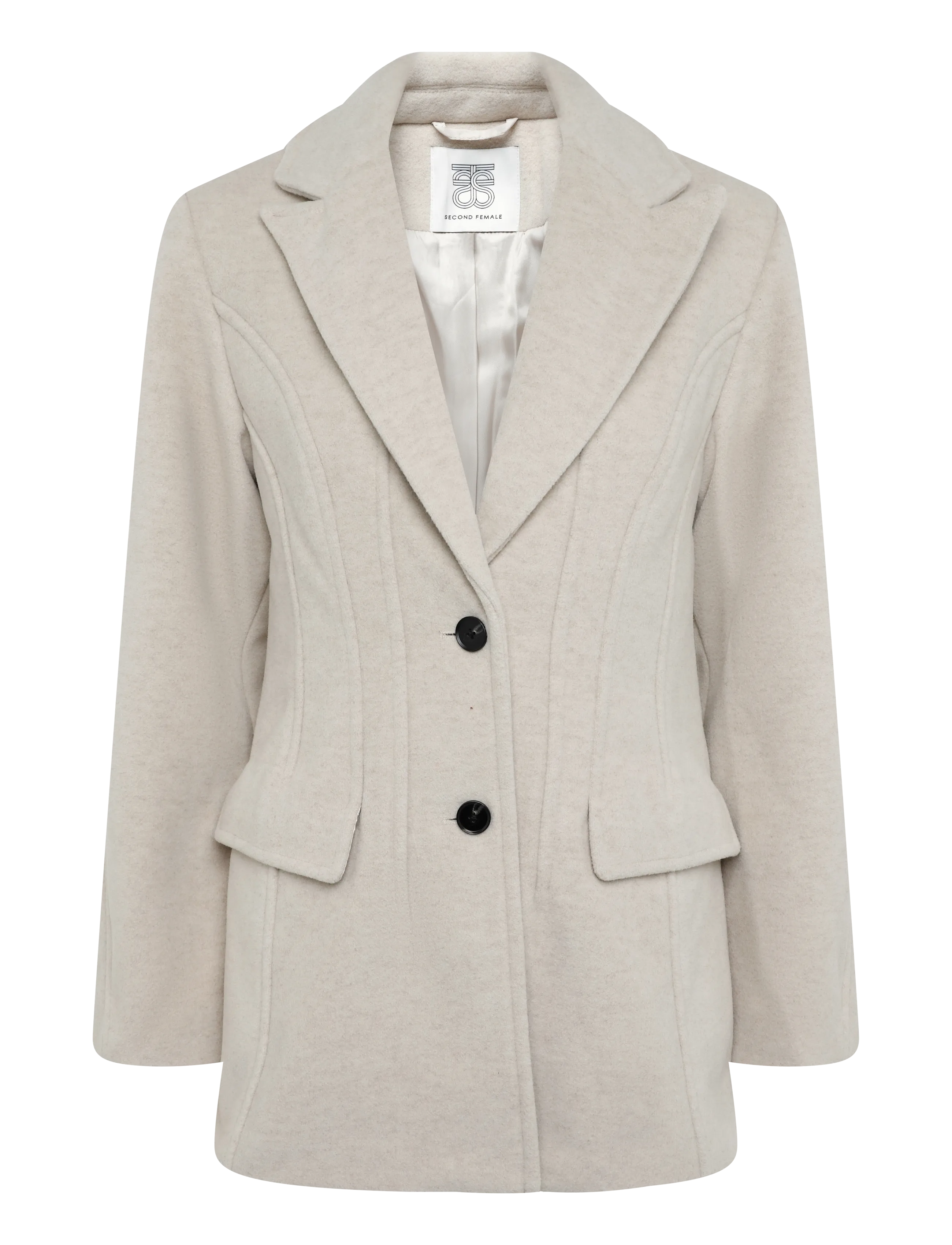 Second Female Mood Blazer - Riided - BEIGE MELANGE / beige