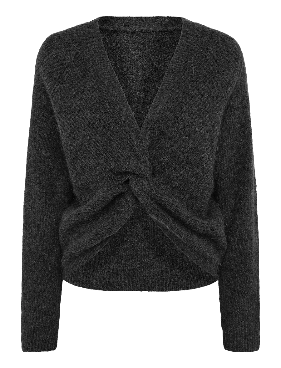 Second Female - Flare Knit - kampsunid - dark grey melange - 0