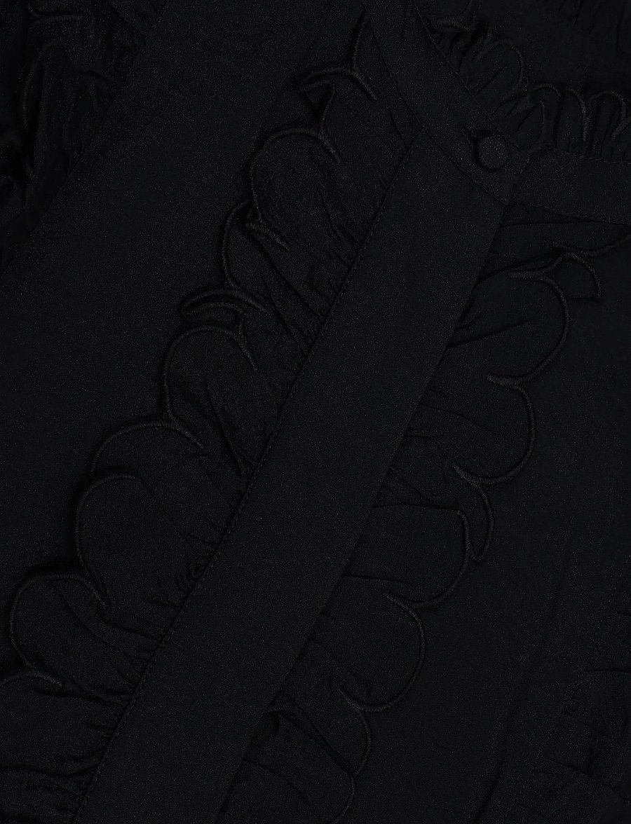 Second Female - Cally Frill Shirt - pikkade varrukatega särgid - black - 2