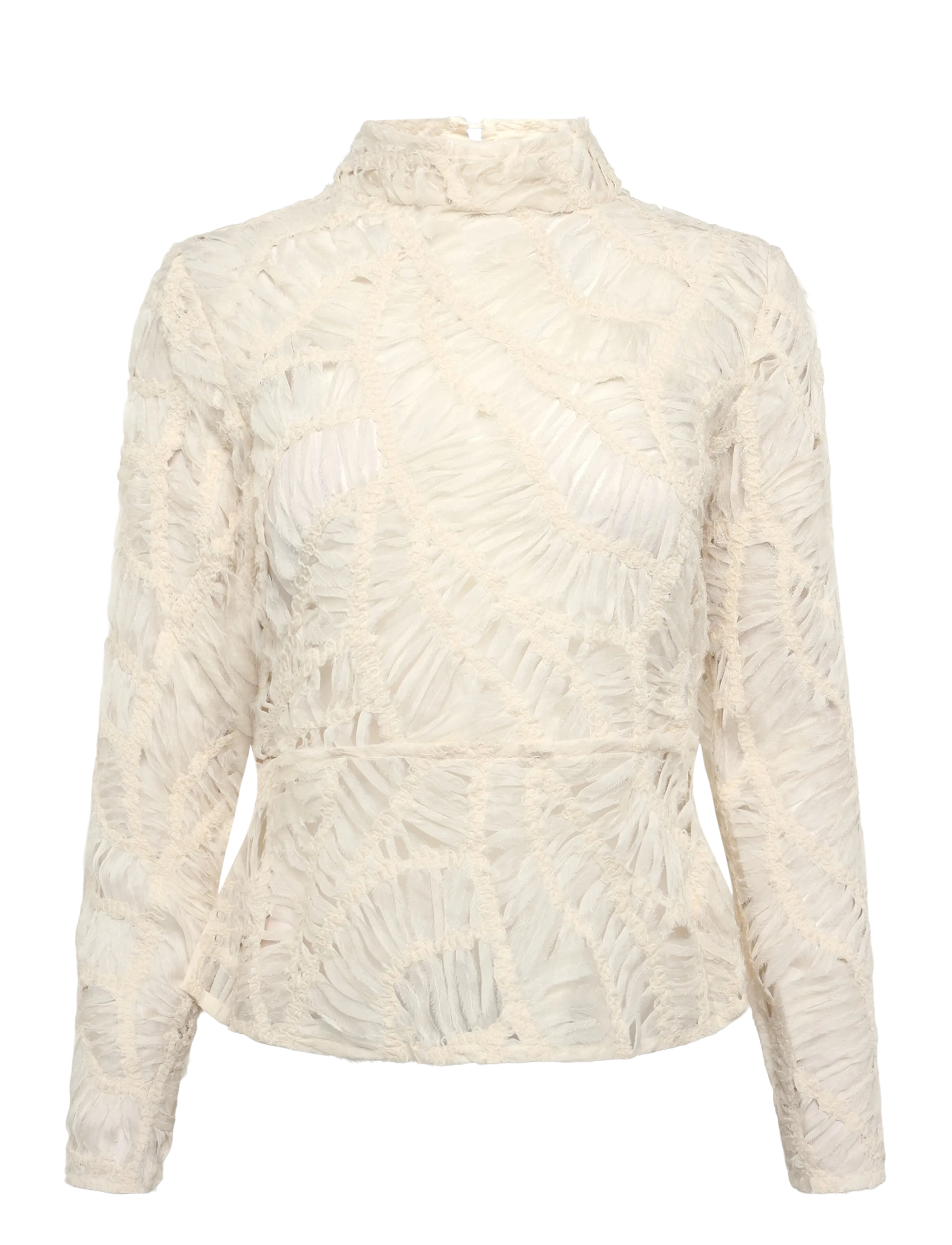 Second Female Sibelle Blouse - Blusar - JET STREAM / cream