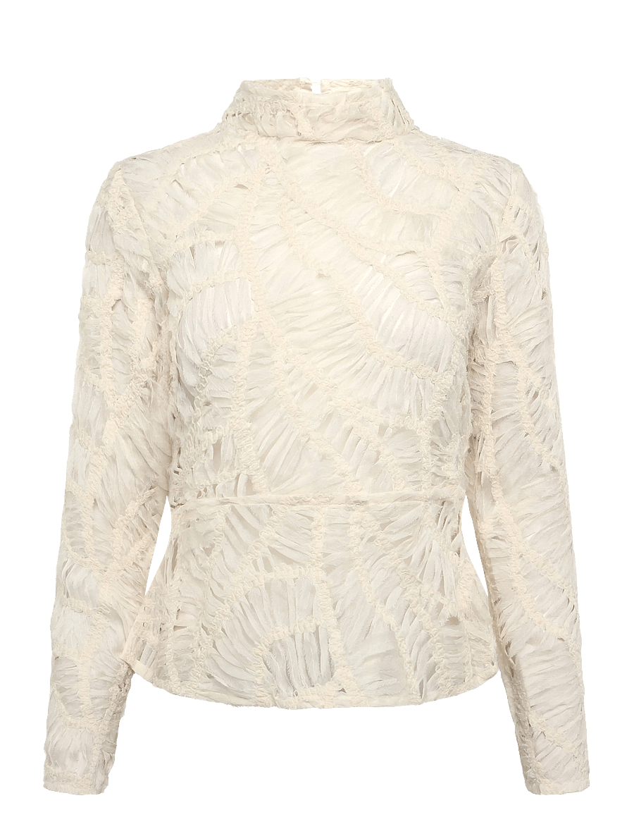 Second Female - Sibelle Blouse - långärmade blusar - jet stream - 0