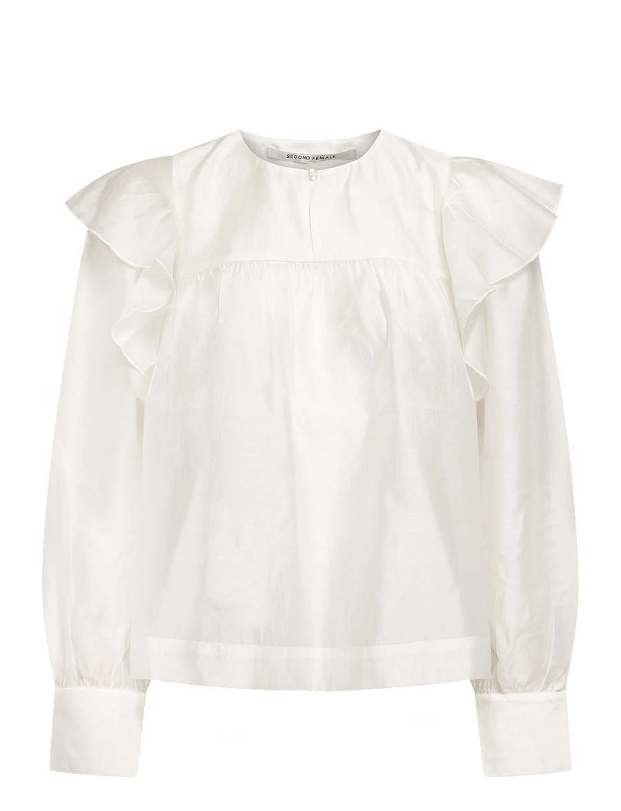 Second Female - Dream Ruffle Blouse - pikkade varrukatega pluusid - jet stream - 0
