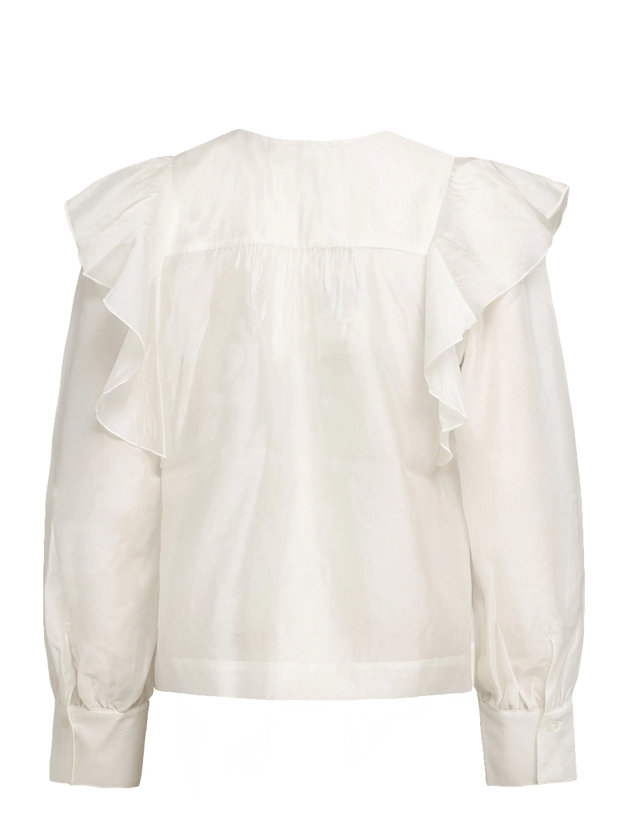 Second Female - Dream Ruffle Blouse - pikkade varrukatega pluusid - jet stream - 1