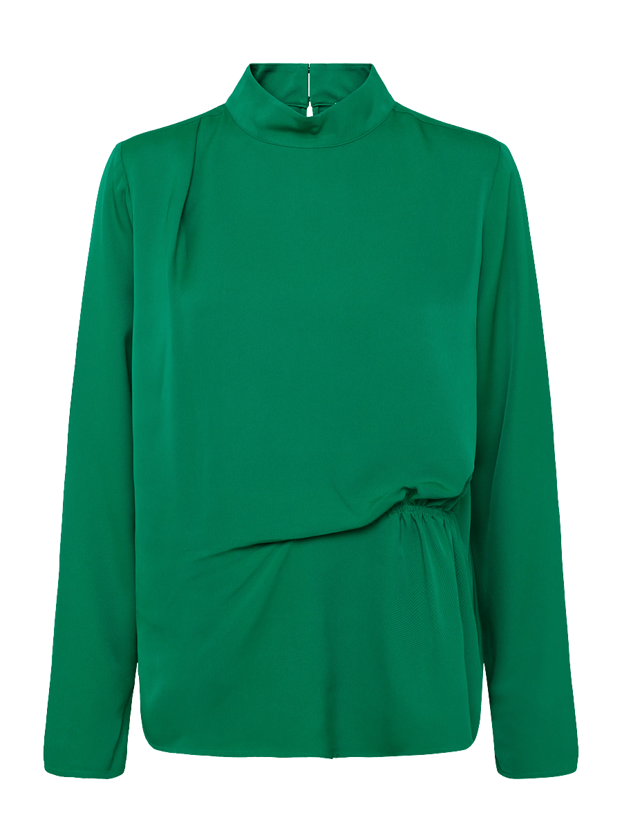Second Female - Glara Blouse - långärmade blusar - lush meadow - 0
