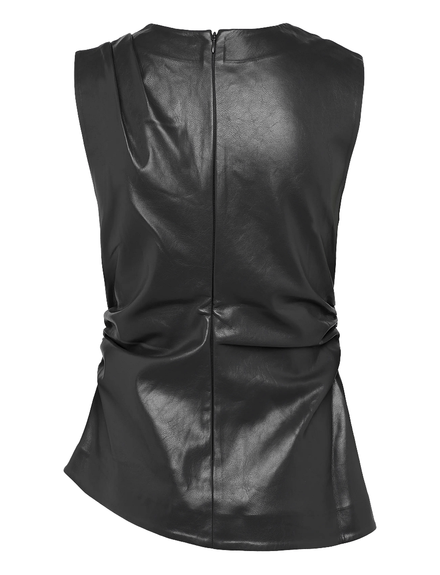 Second Female - Seerie Top - linnen - black sand - 1