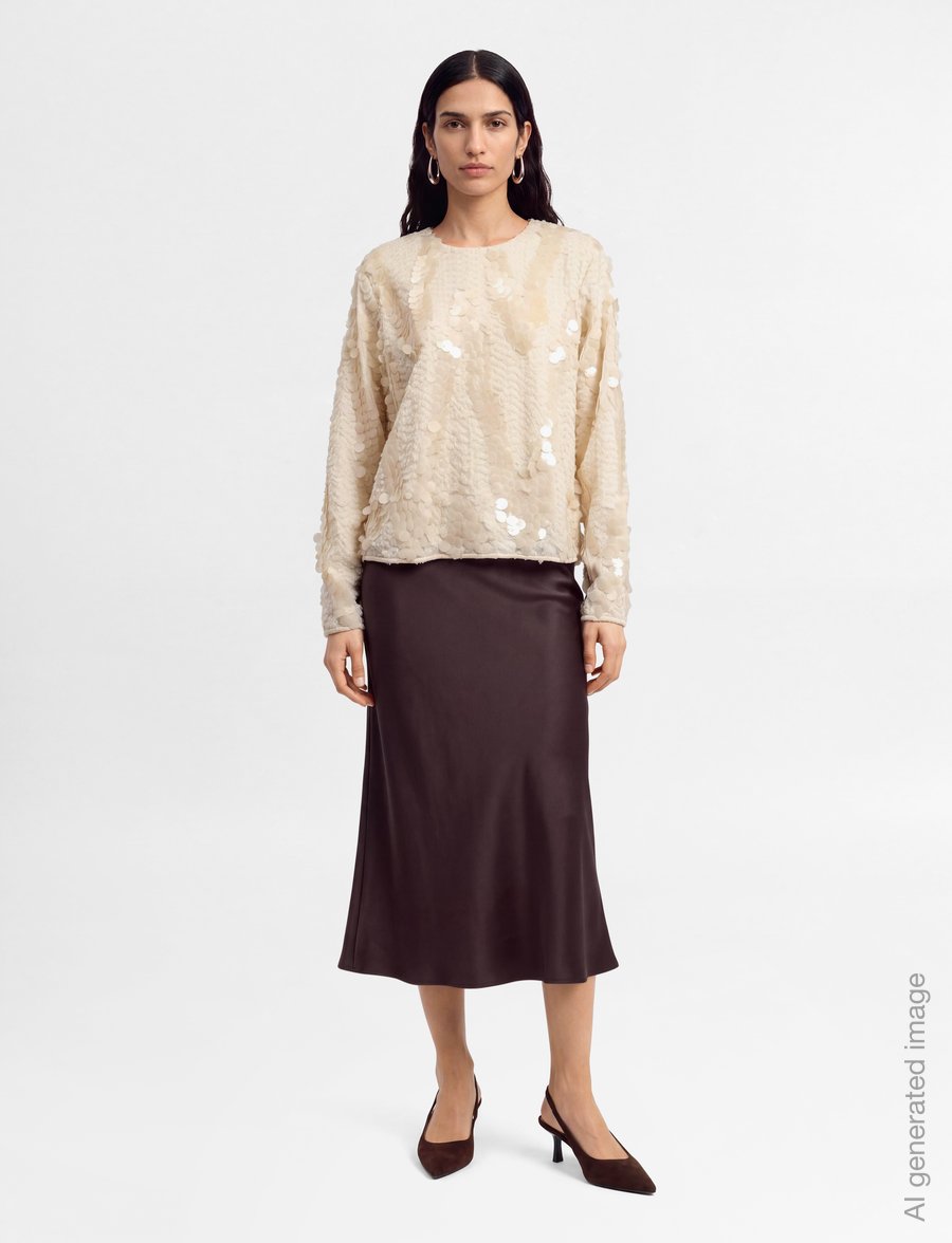 Second Female - Glimmer Blouse - langærmede bluser - jet stream - 0