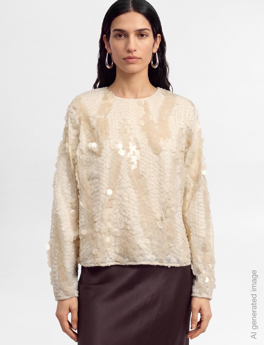 Second Female - Glimmer Blouse - langærmede bluser - jet stream - 3