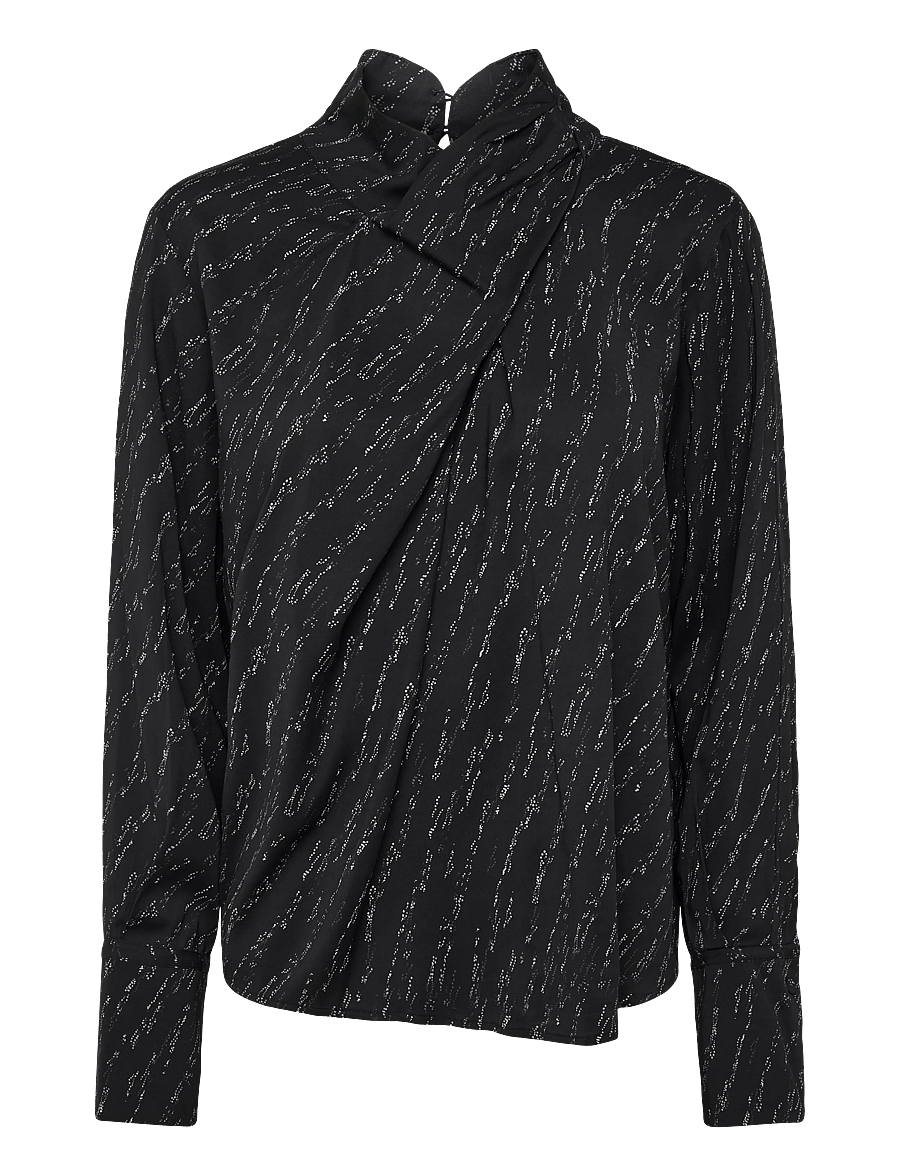 Second Female - Lumen Blouse - langærmede bluser - black - 0
