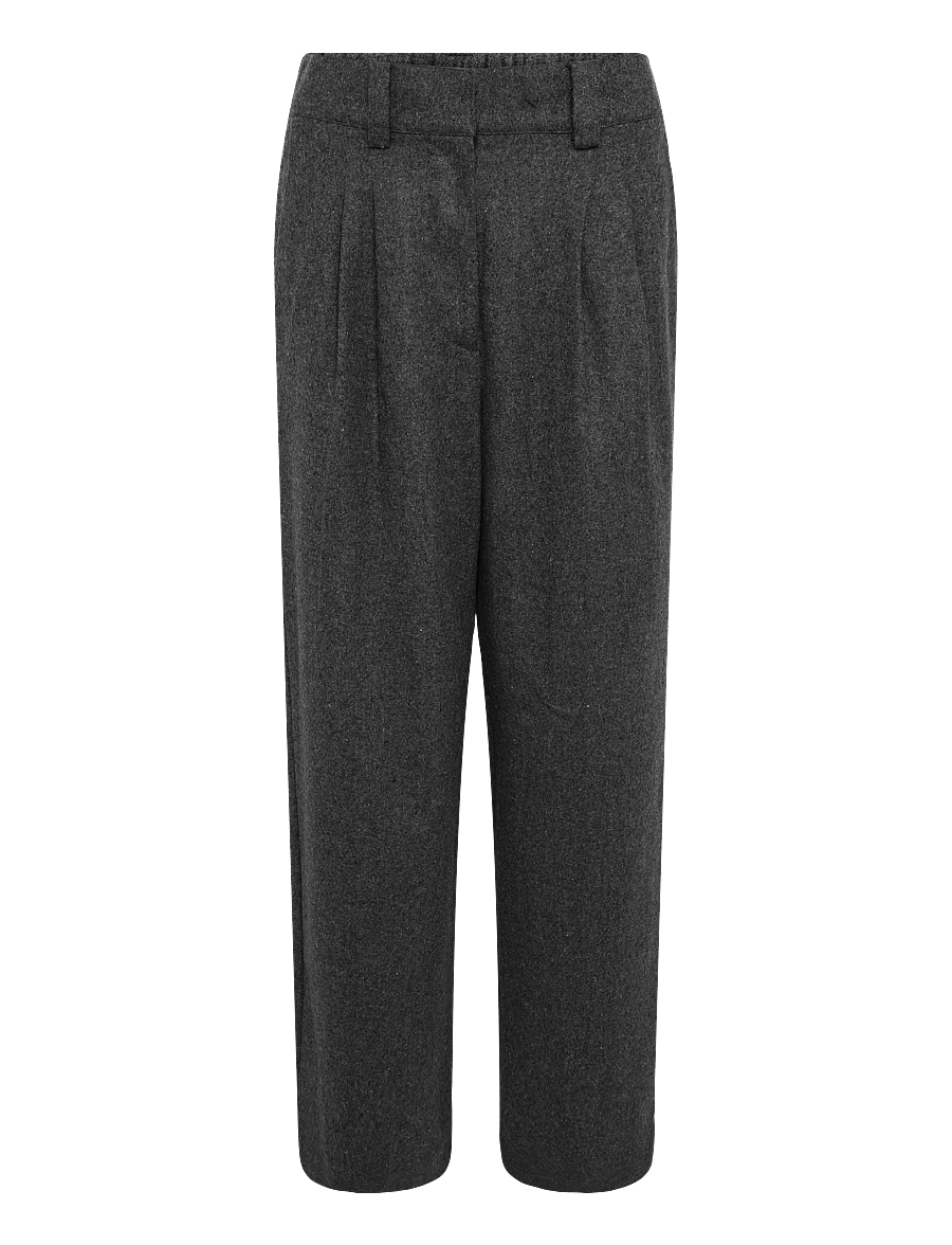 Second Female - Milea Trousers - habitbukser - dark grey melange - 0