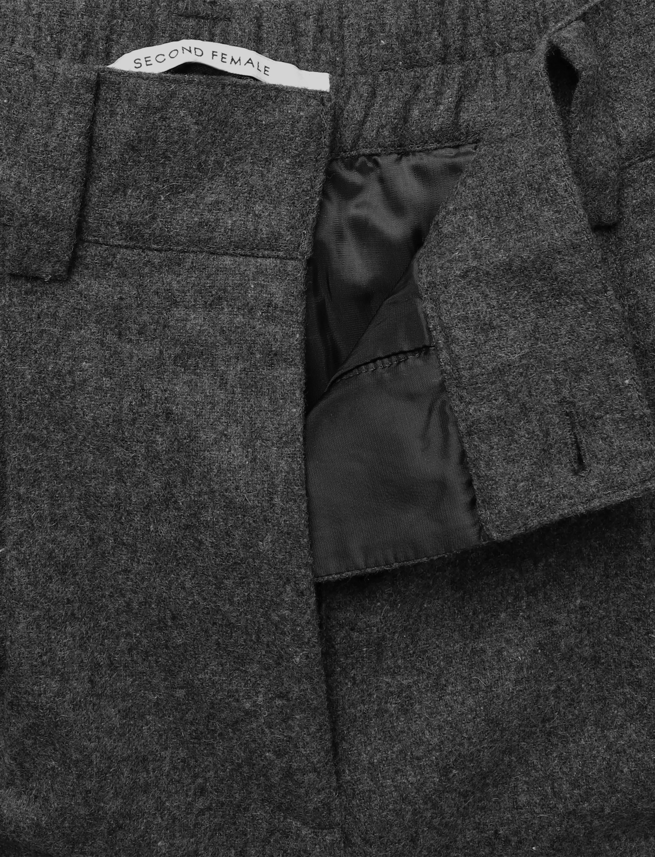 Second Female - Milea Trousers - dark grey melange - 3