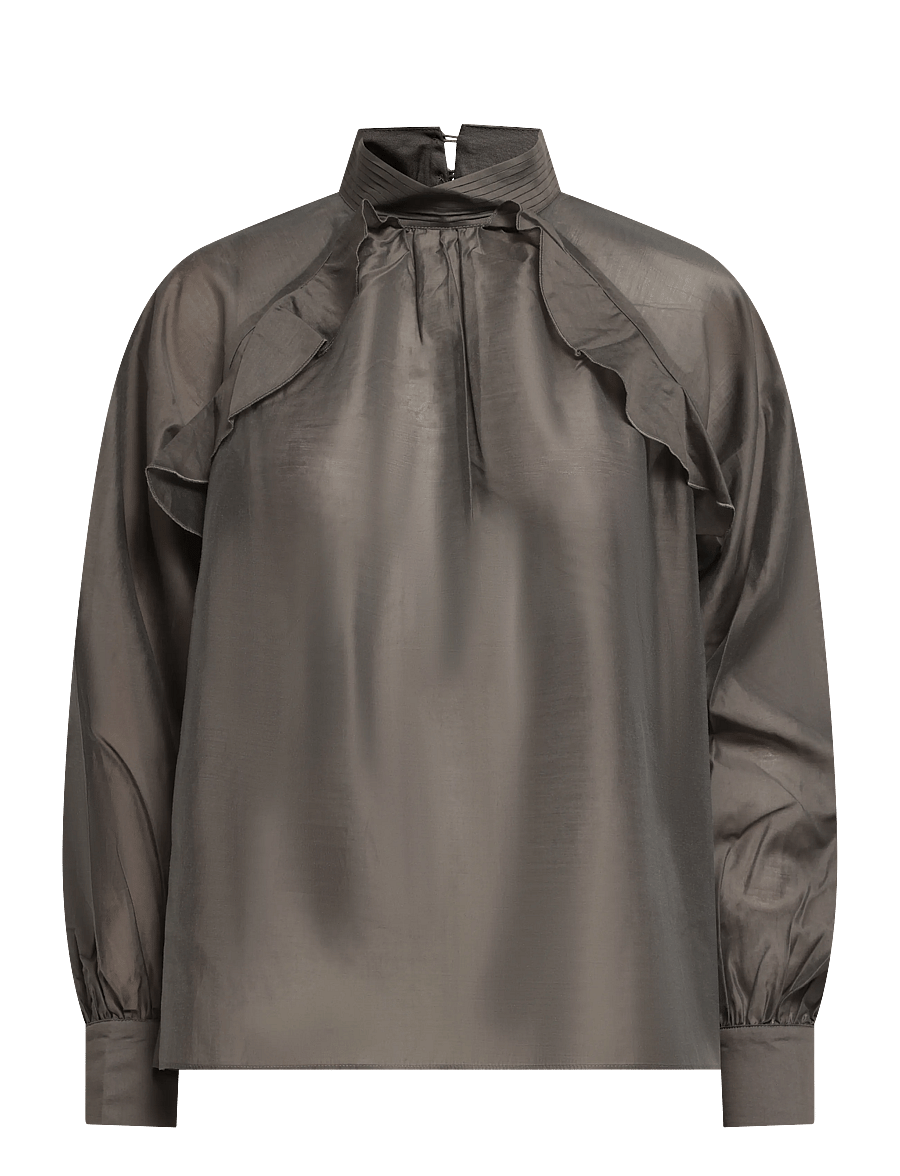Second Female - Kannika Blouse - pikkade varrukatega pluusid - beluga - 0