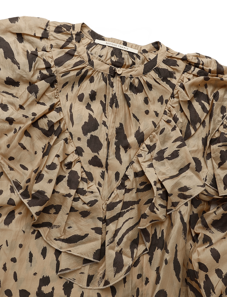 Second Female - Elouise Blouse - långärmade blusar - kelp - 2