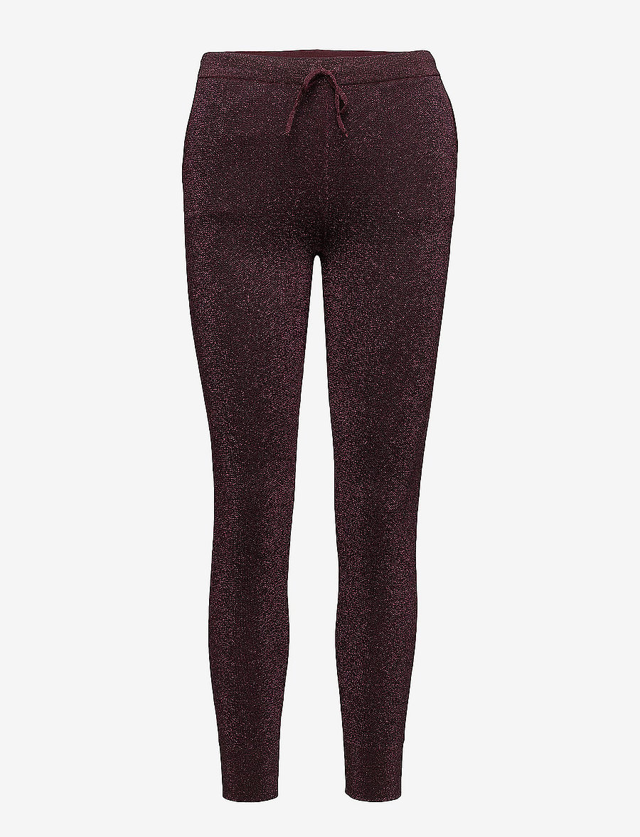 Second Female - Idal Knit Trousers - kitsa säärega püksid - port royale - 0