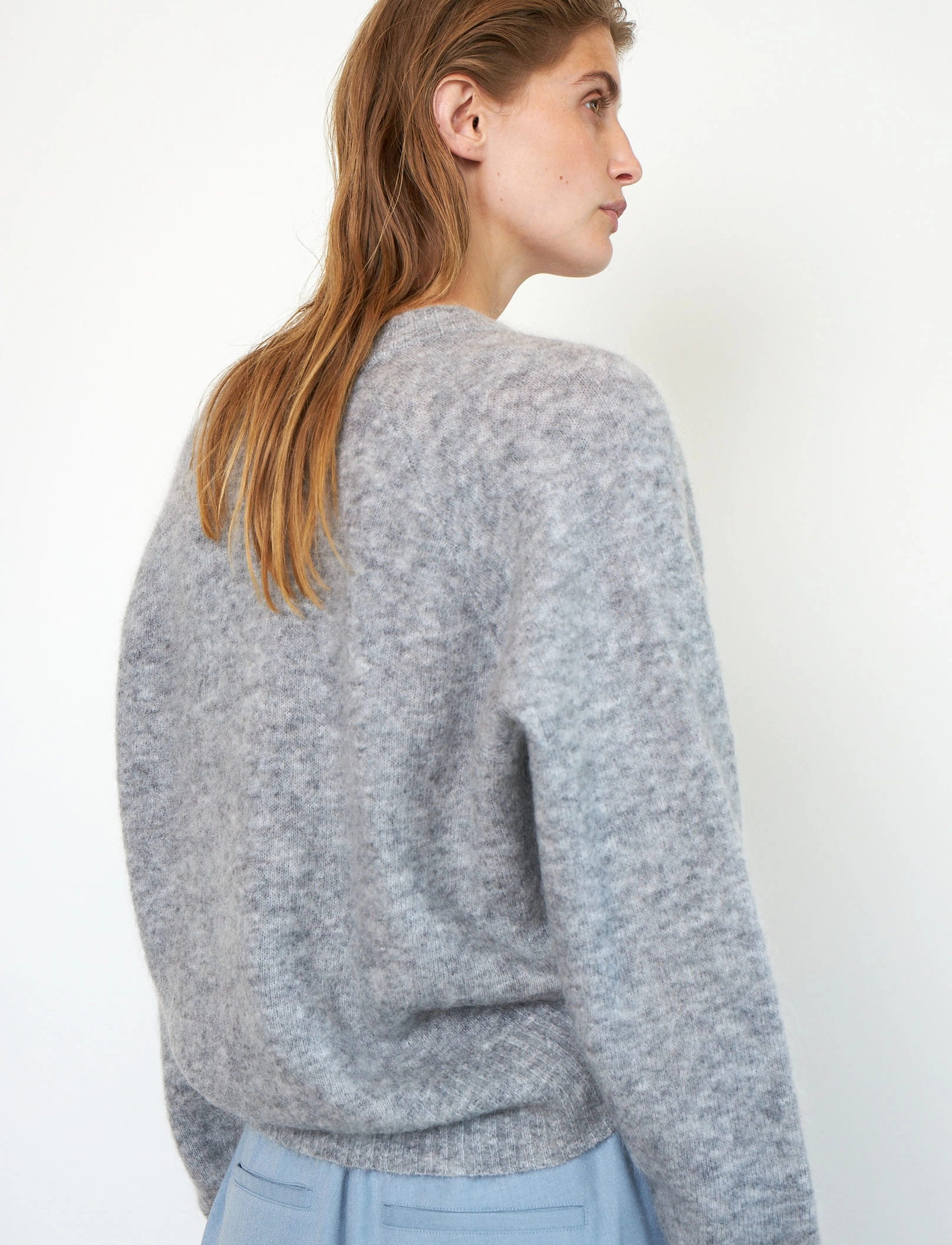 Second Female - Brook Knit Boxy Cardigan - grey melange - 3