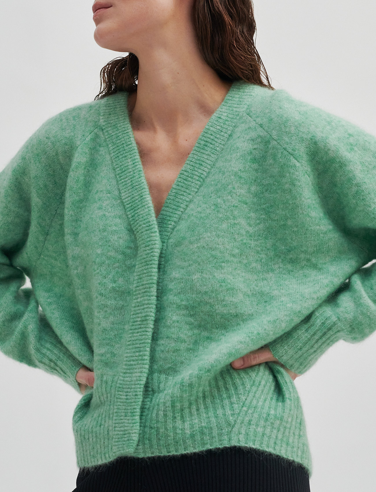 Second Female - Brook Knit Boxy Cardigan - laurel green - 4