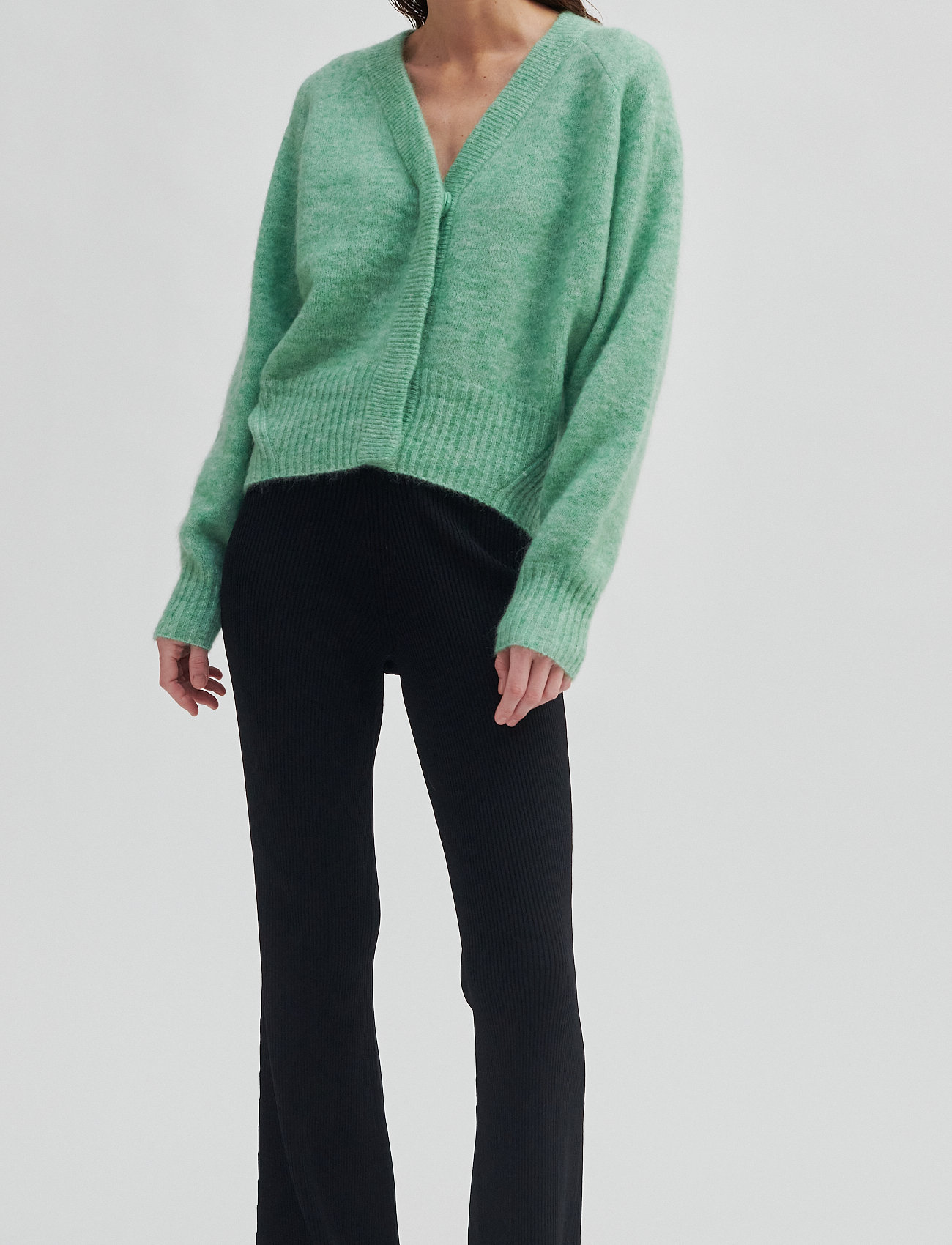 Second Female - Brook Knit Boxy Cardigan - laurel green - 5