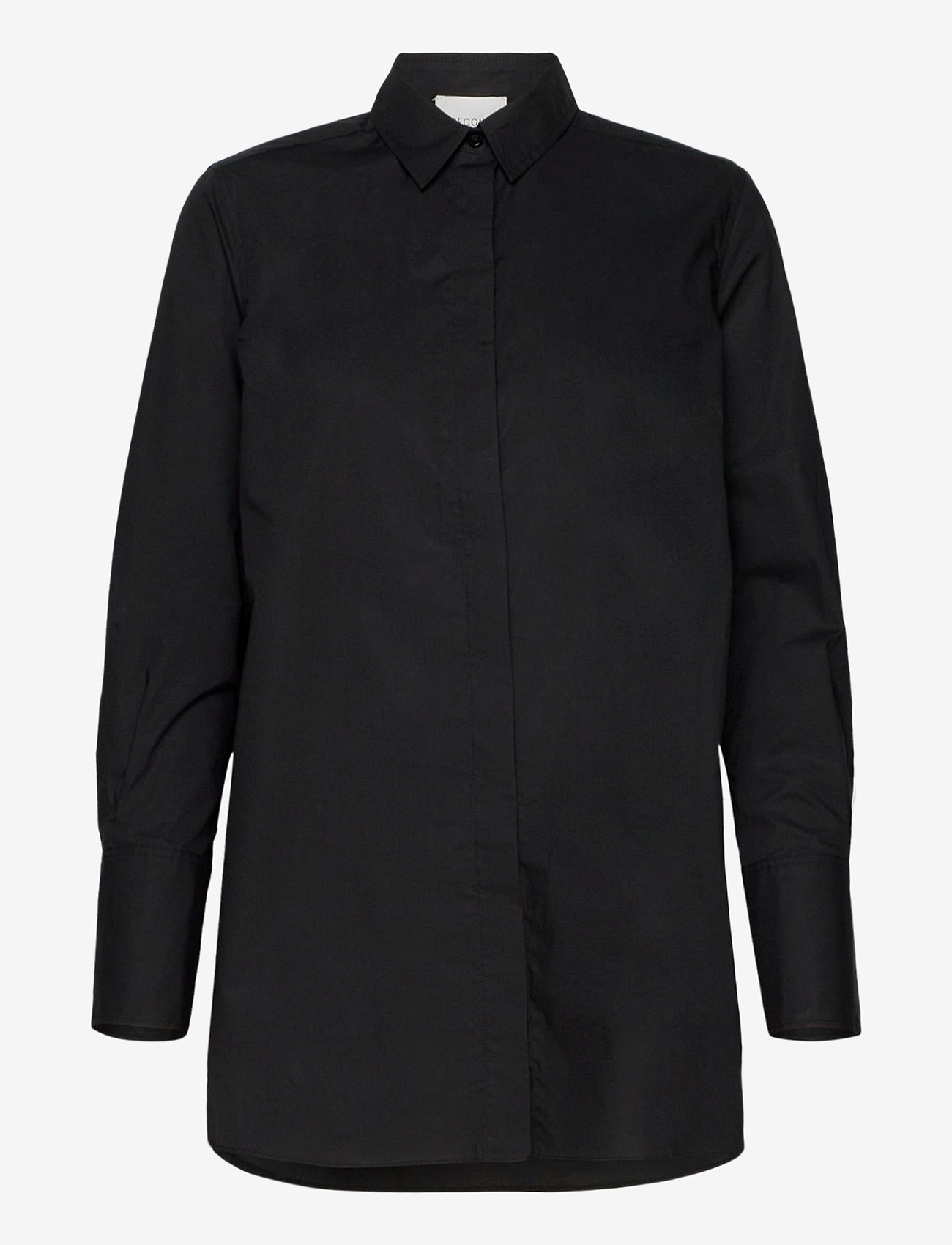 Second Female - Larkin LS Classic Shirt - långärmade skjortor - black - 0