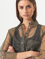 Second Female - Opal Shirt Dress - särkkleidid - black - 5