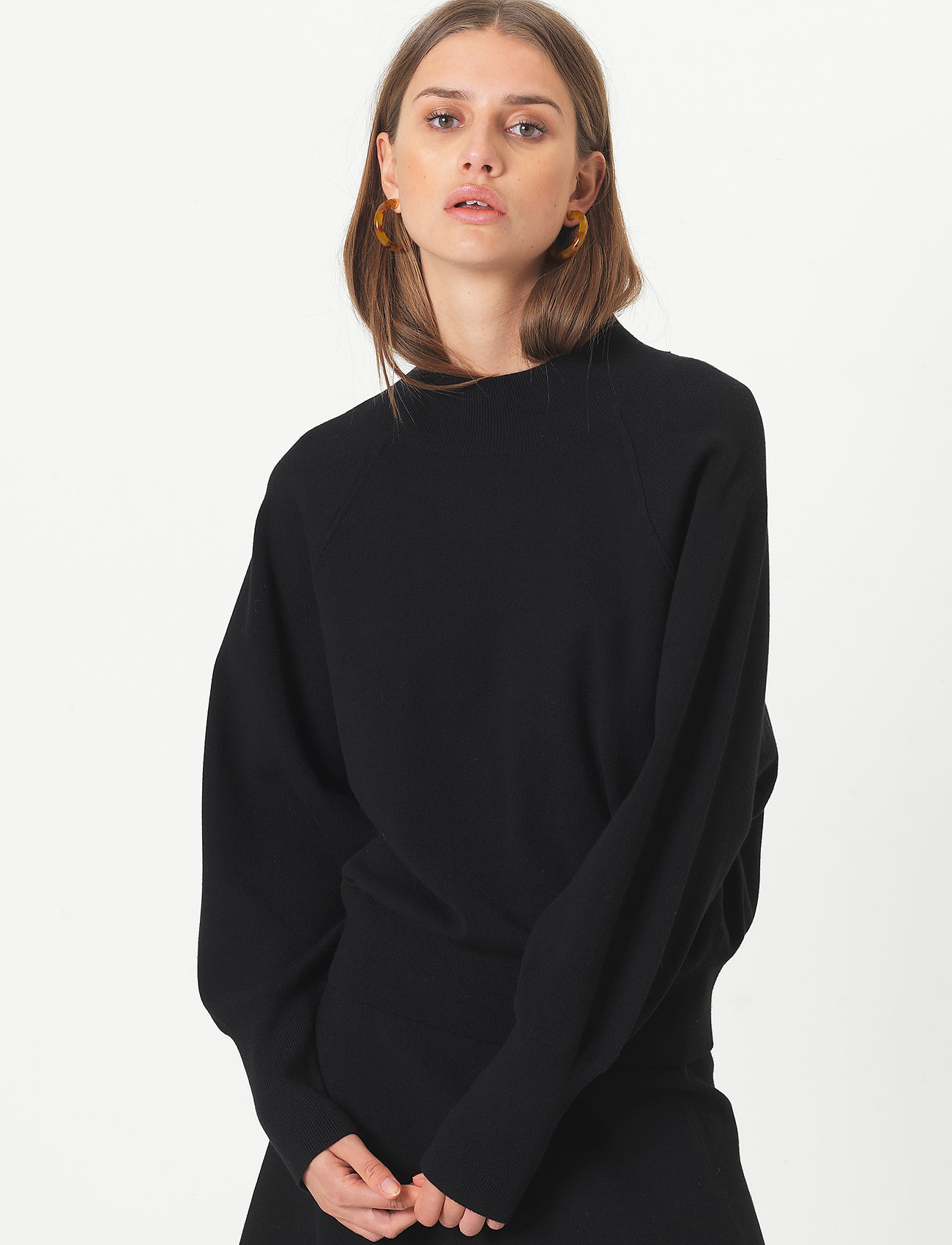 Second Female - Octavia Knit T-Neck - trøjer - black - 3