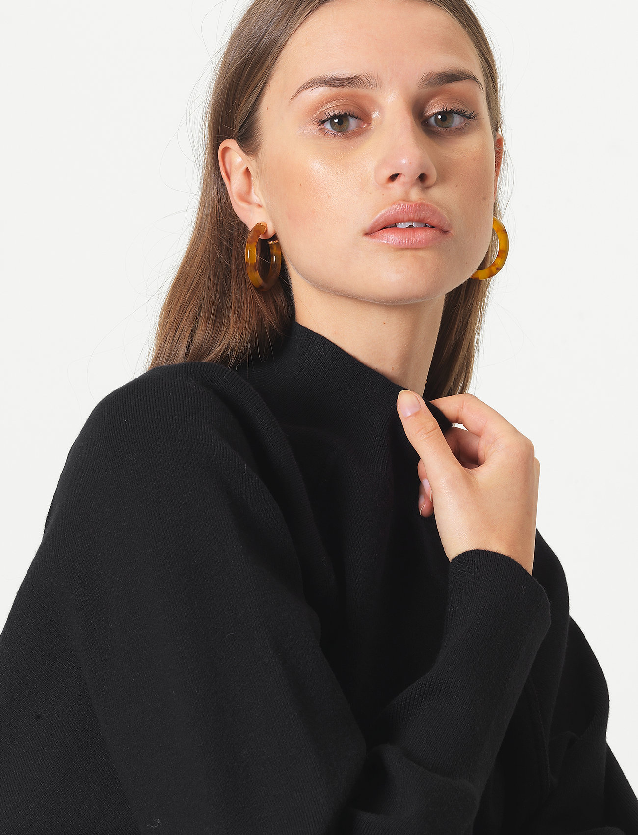 Second Female - Octavia Knit T-Neck - trøjer - black - 4