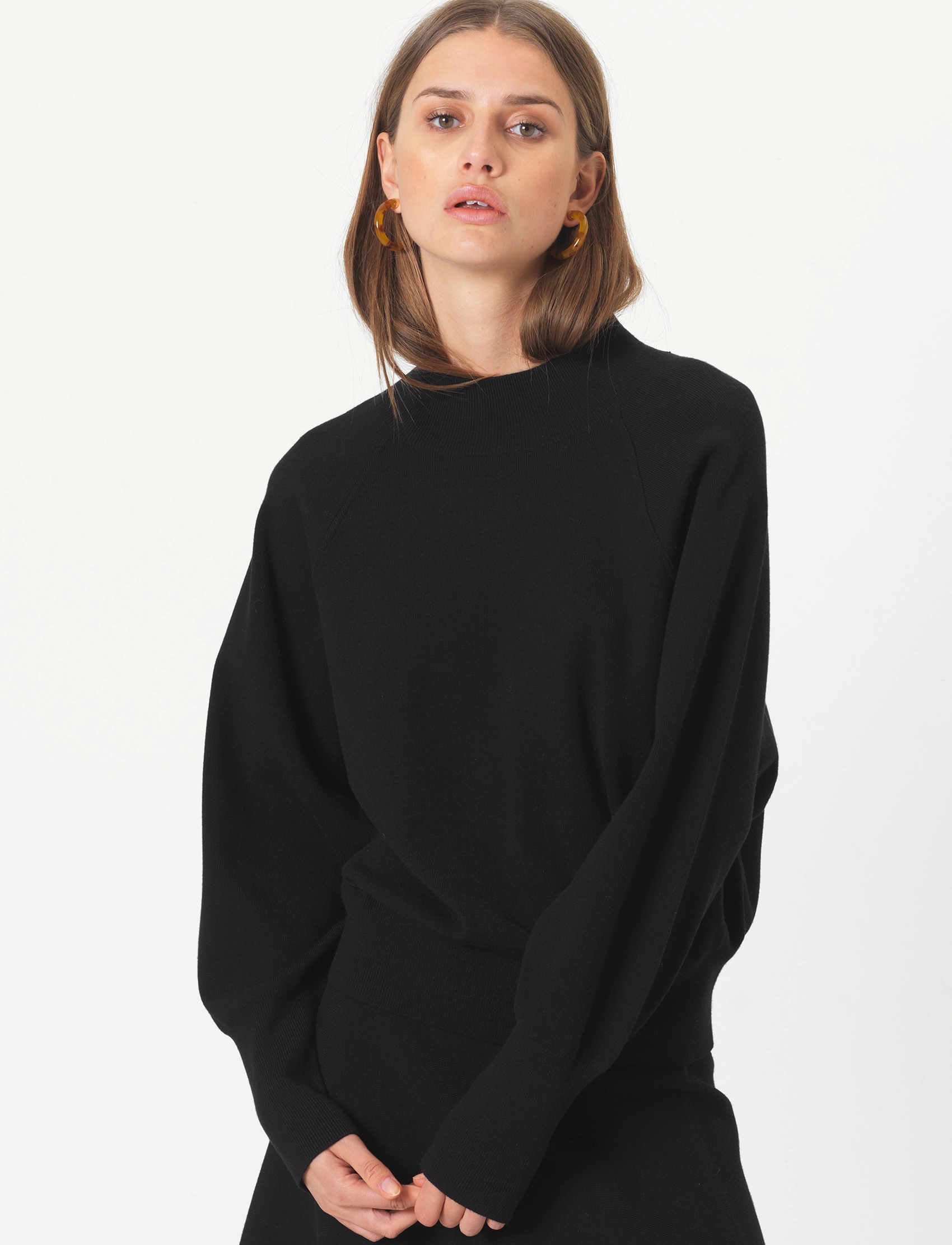 Second Female - Octavia Knit T-Neck - trøjer - black - 5