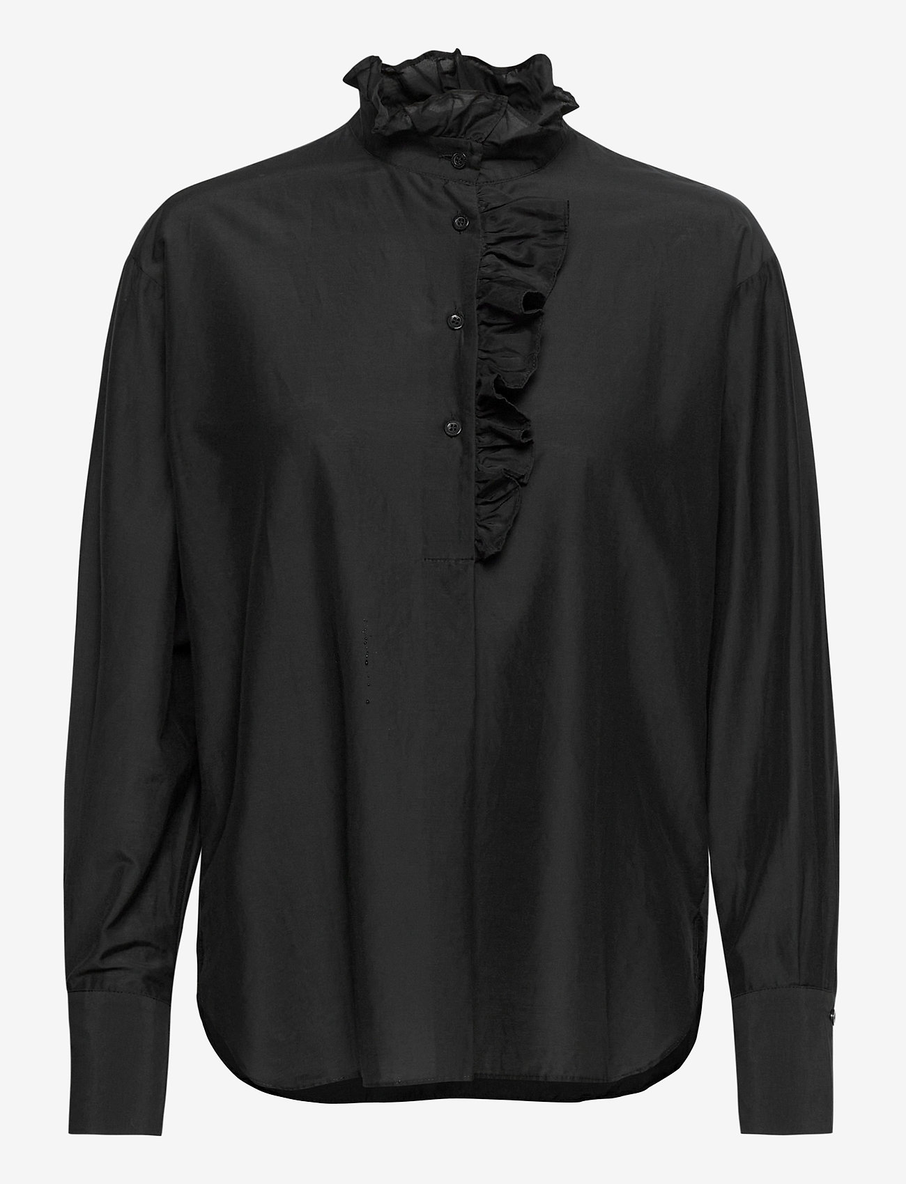 Second Female - Frillo New Blouse - black - 0