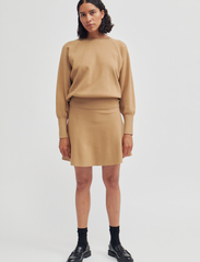 Second Female - Octavia Knit Skirt - short skirts - new tobacco brown - 2