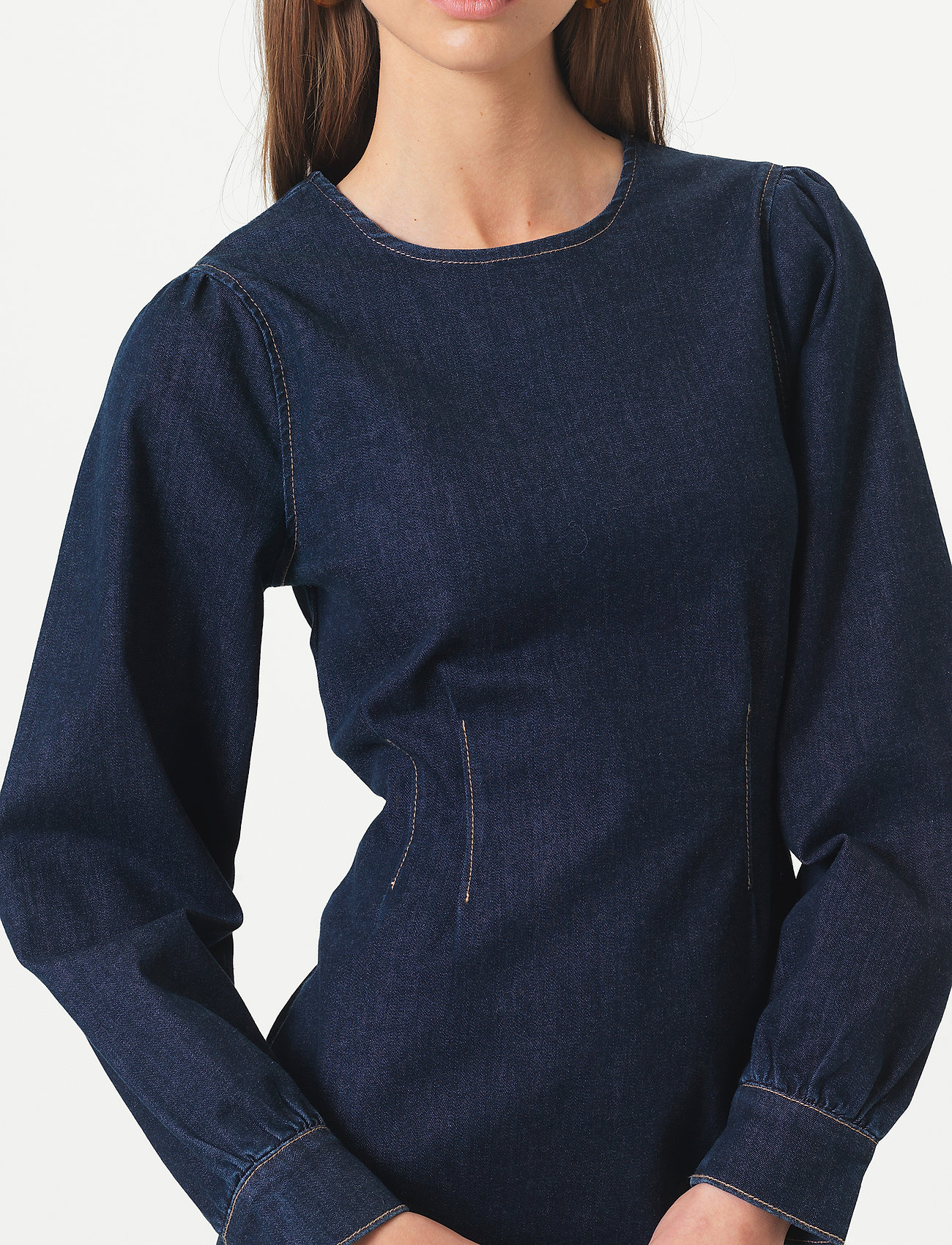 Second Female - Antoinet Dress - dark blue denim - 3