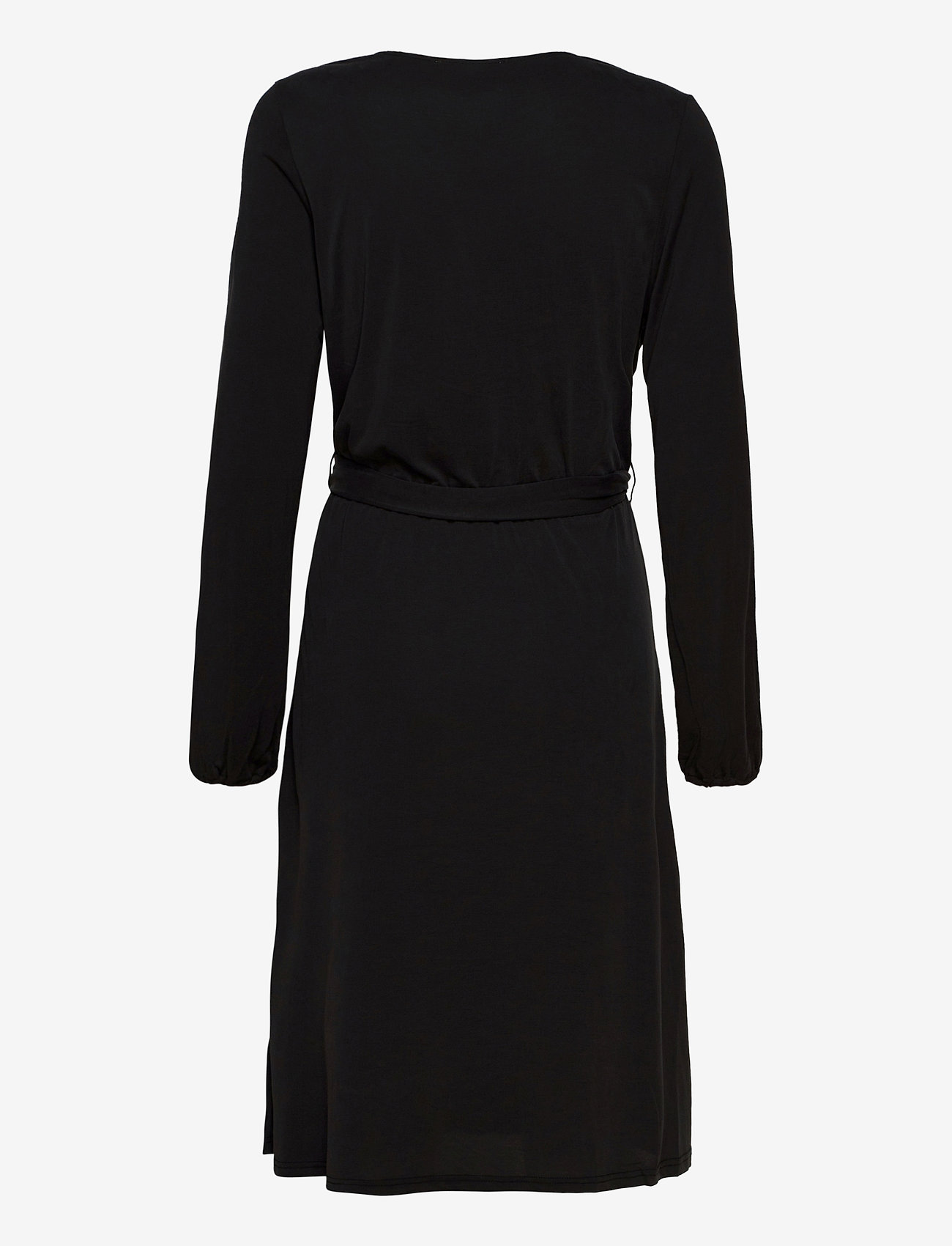 Second Female - Missa Drape Dress - midi dresses - black - 1
