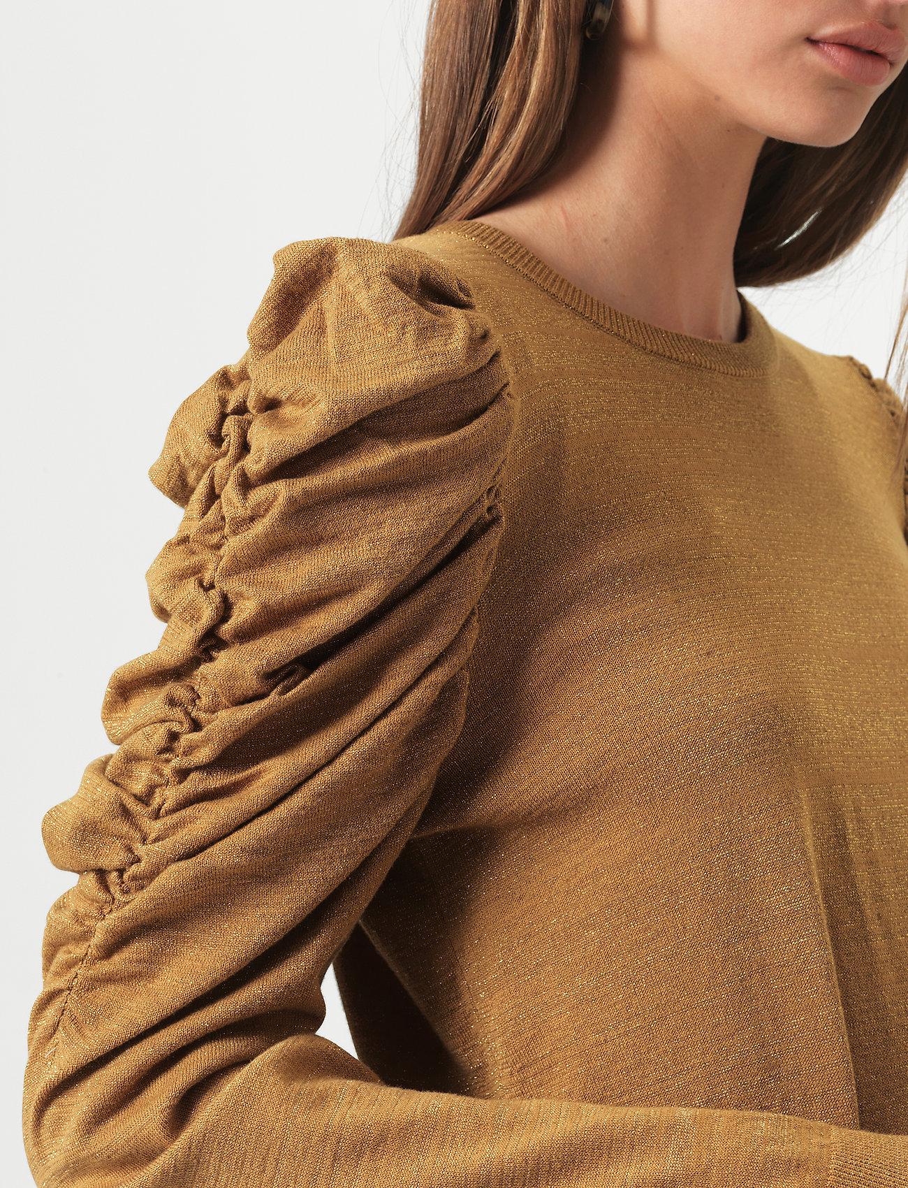 Second Female - This knit is made from organic cotton and shiny lu rex blend - bistre - 3