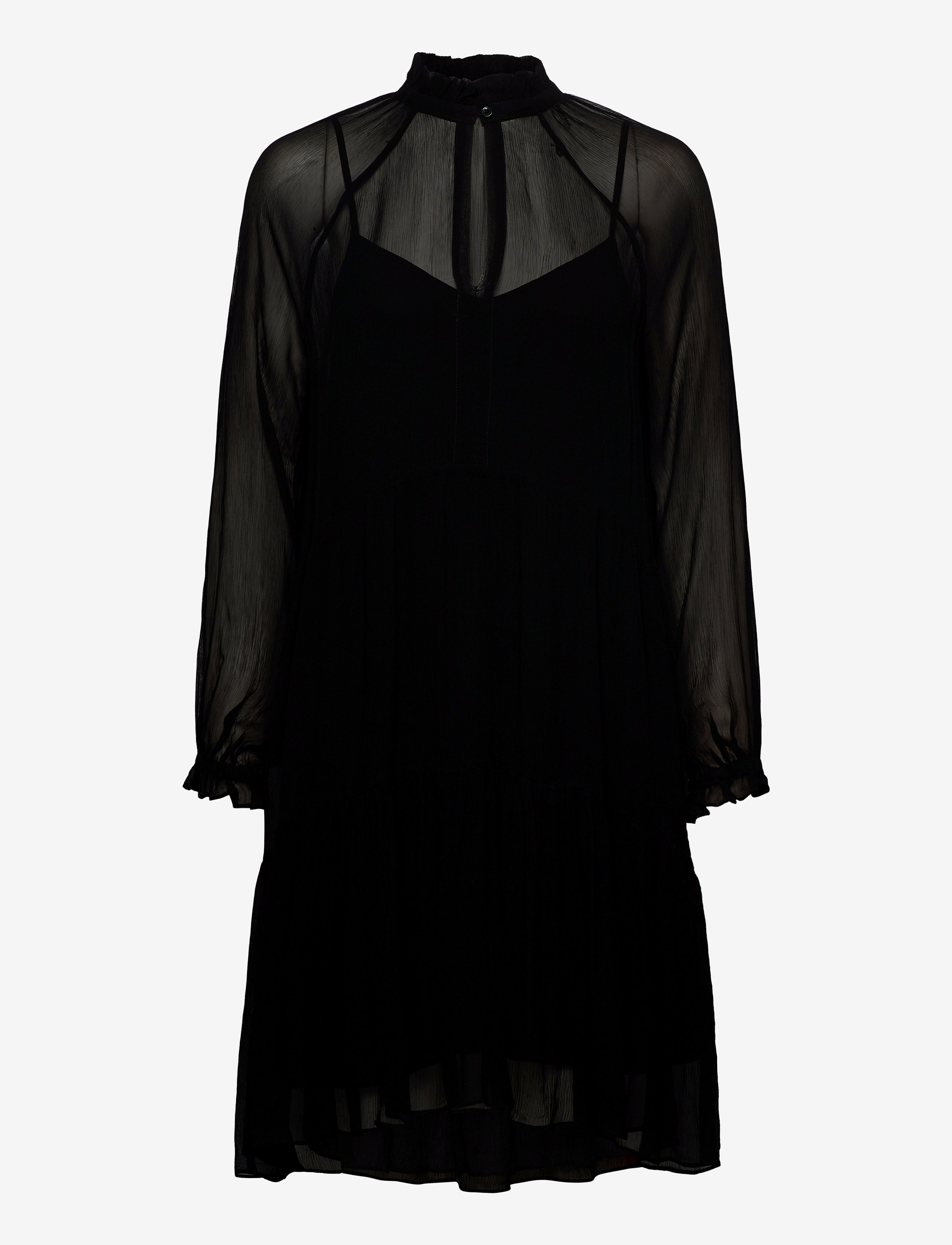 Second Female Tul Dress - Kjoler - BLACK / black