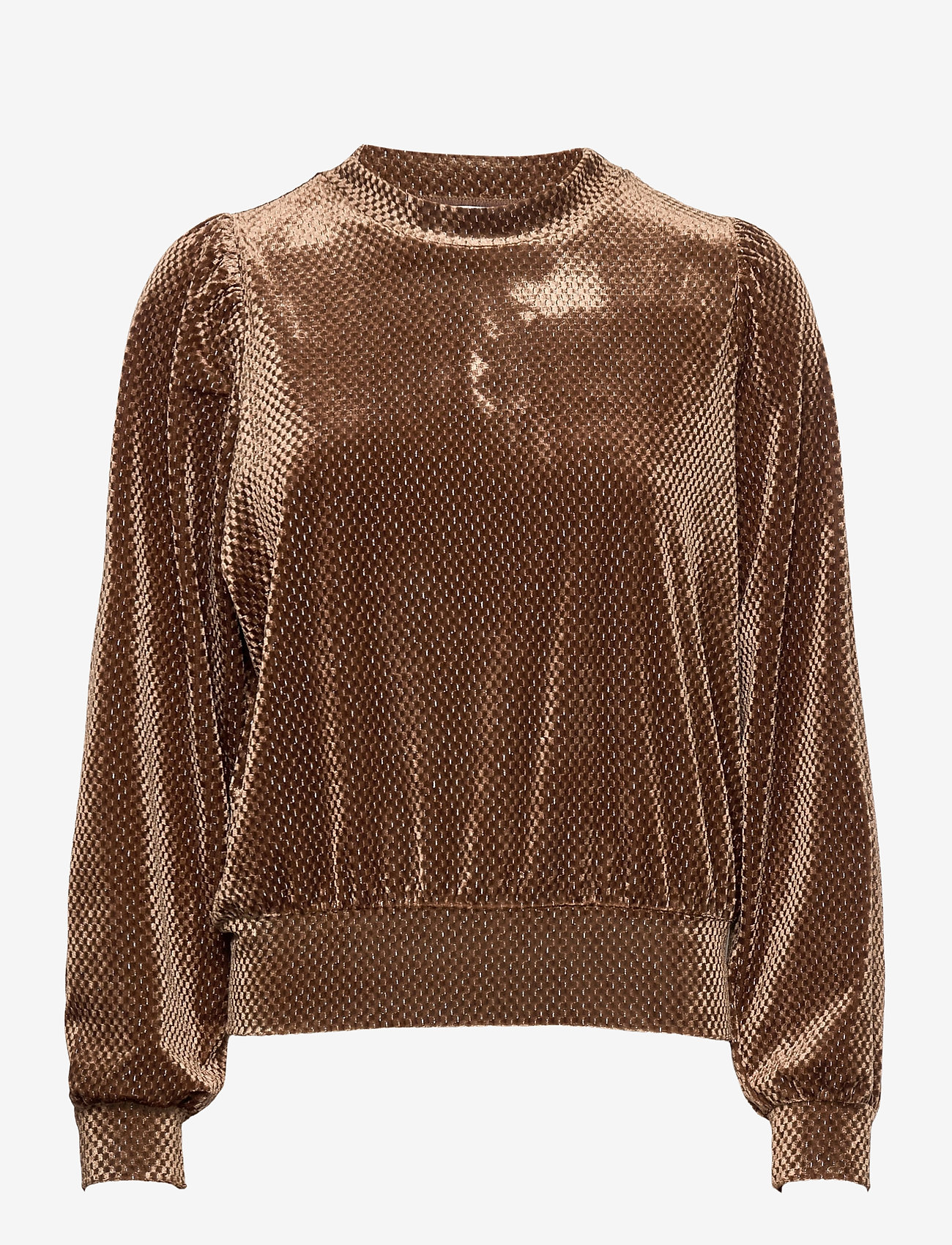 Second Female - This long sleeved sweater is made in a beautful,  structured - sepia tint - 0