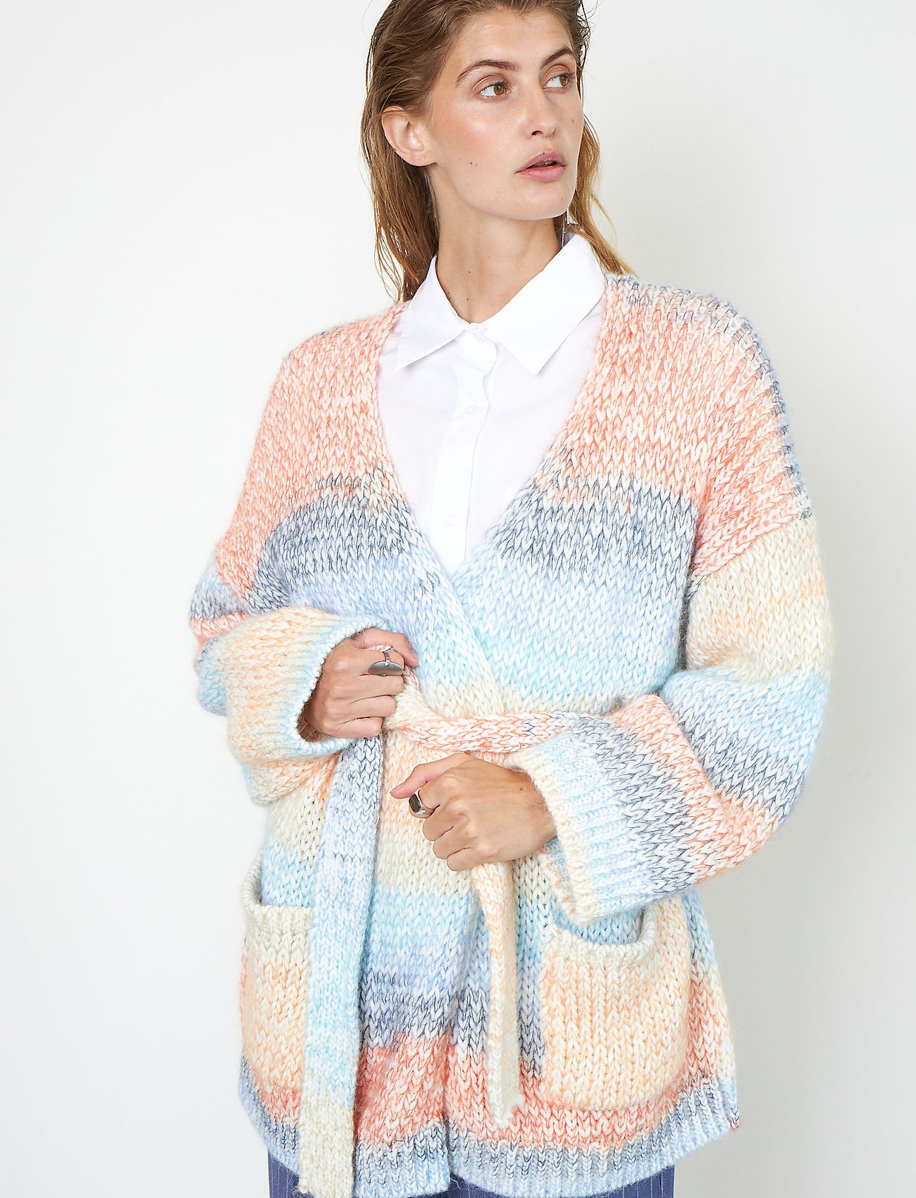 Second Female - Elsa Knit Cardigan - brunnera blue - 4
