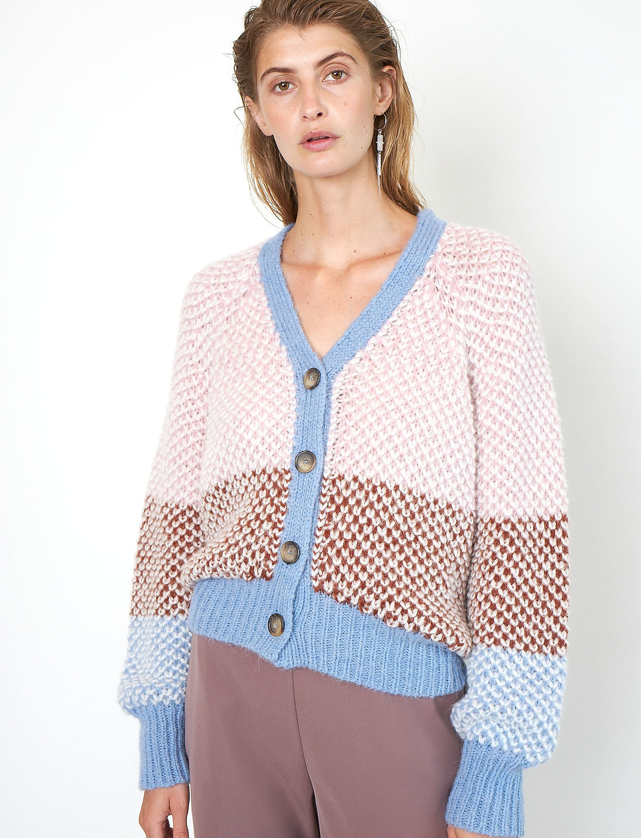 Second Female - Berthe Knit Cardigan - light mahagony - 4