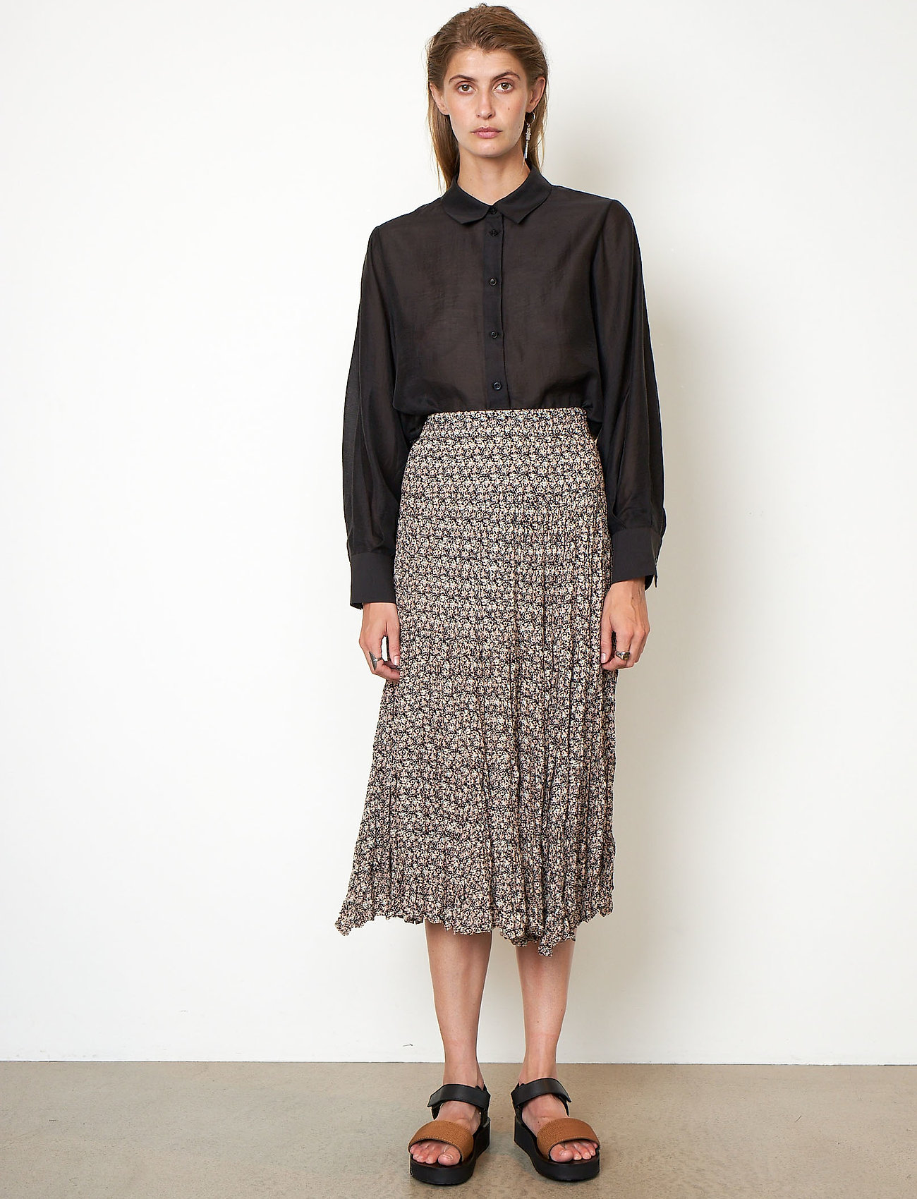 Second Female - Frank Midi Skirt - black - 4