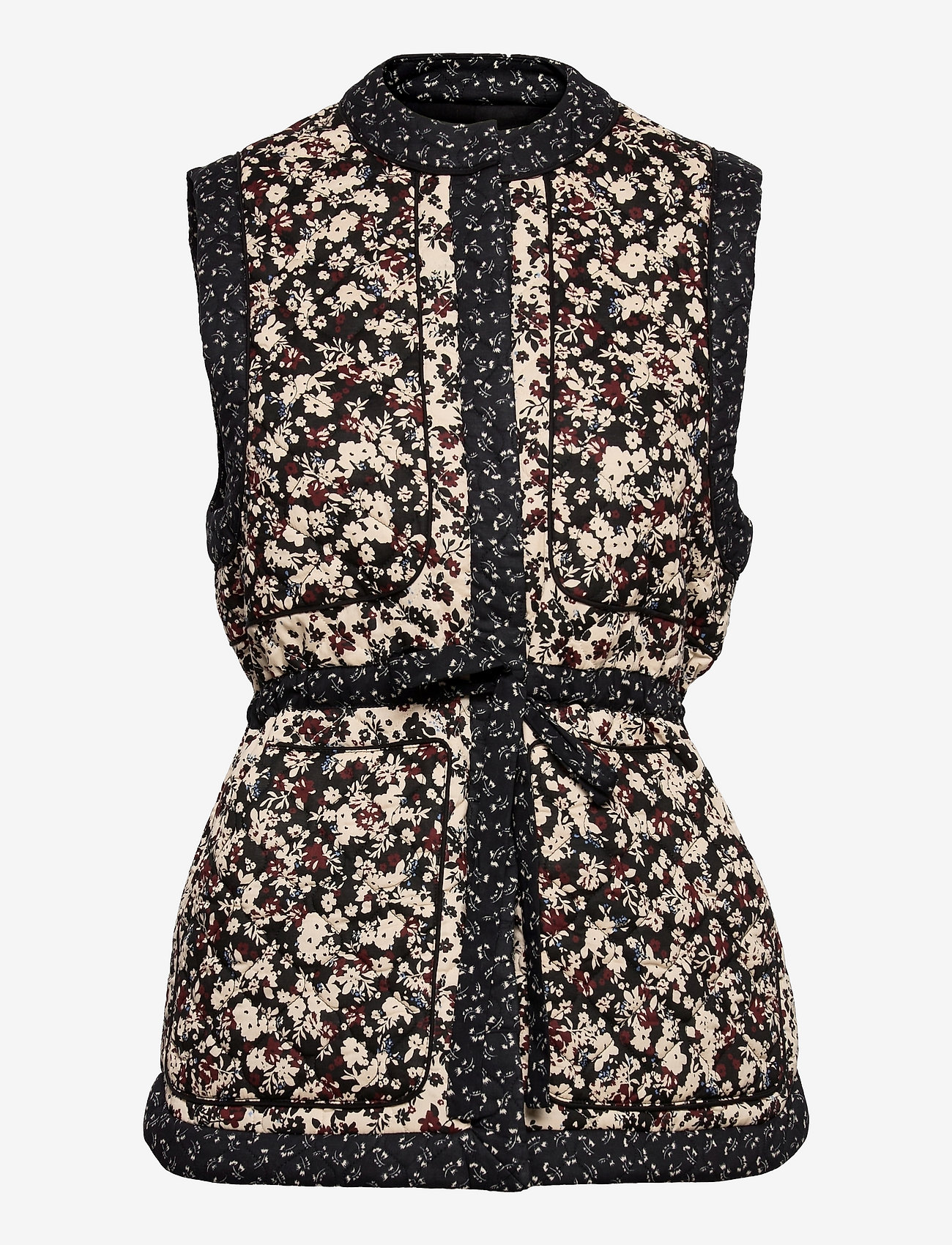 Second Female - Annie Quilt Waistcoat - black - 0