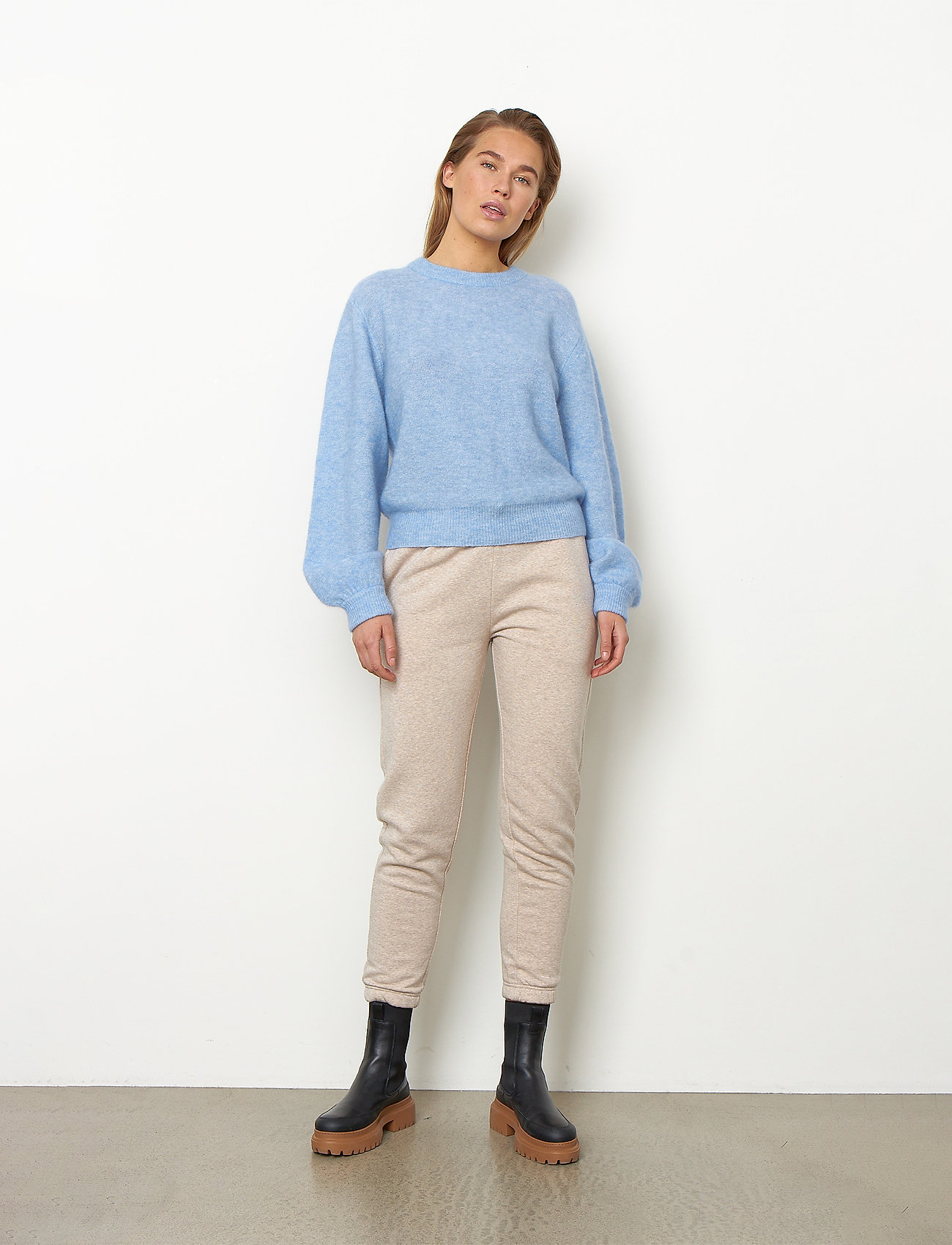 Second Female - Brook Knit Reverse Drop Shoulder - chambray blue - 3