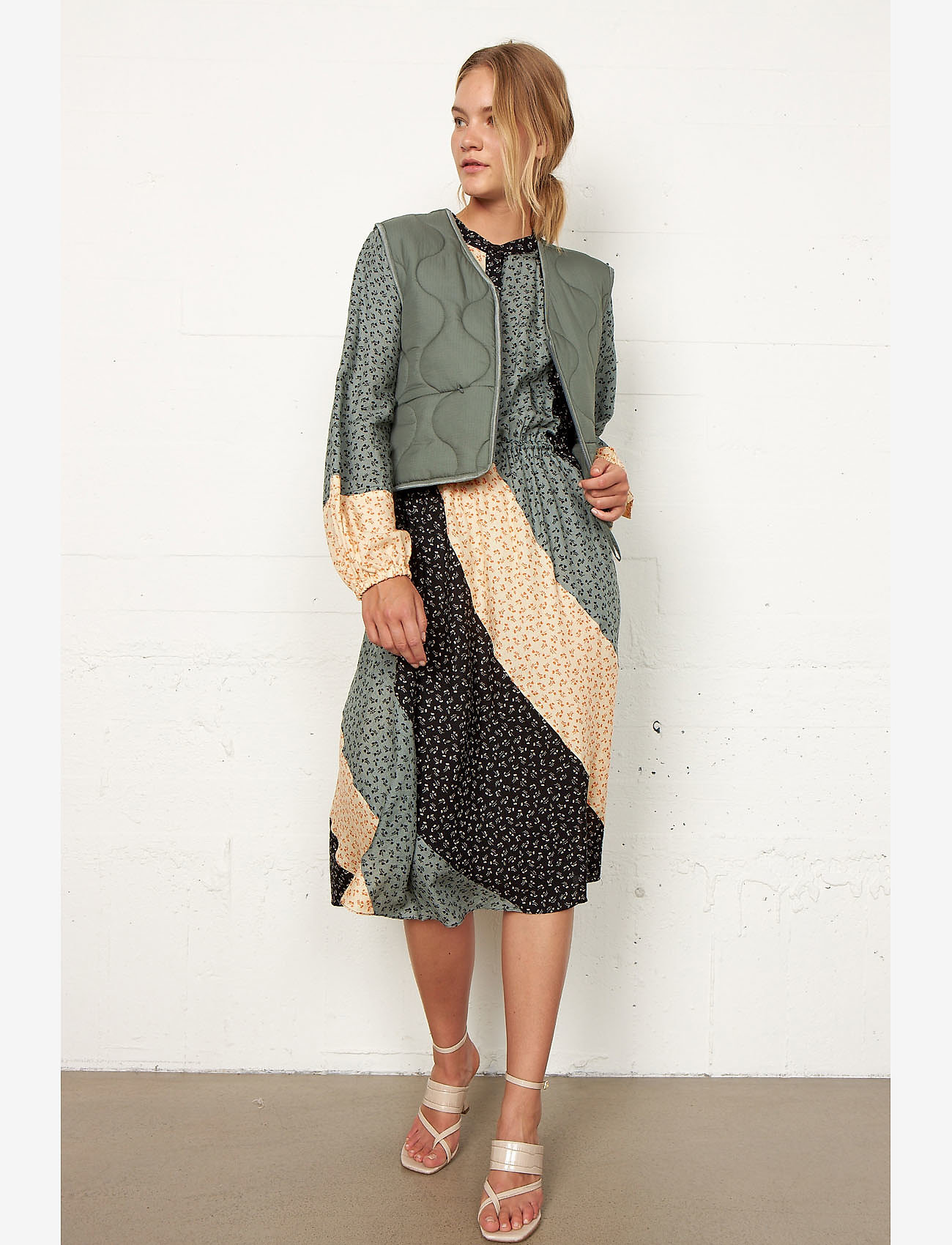 Second Female - Calluna Quilt Waistcoat - agave green - 4