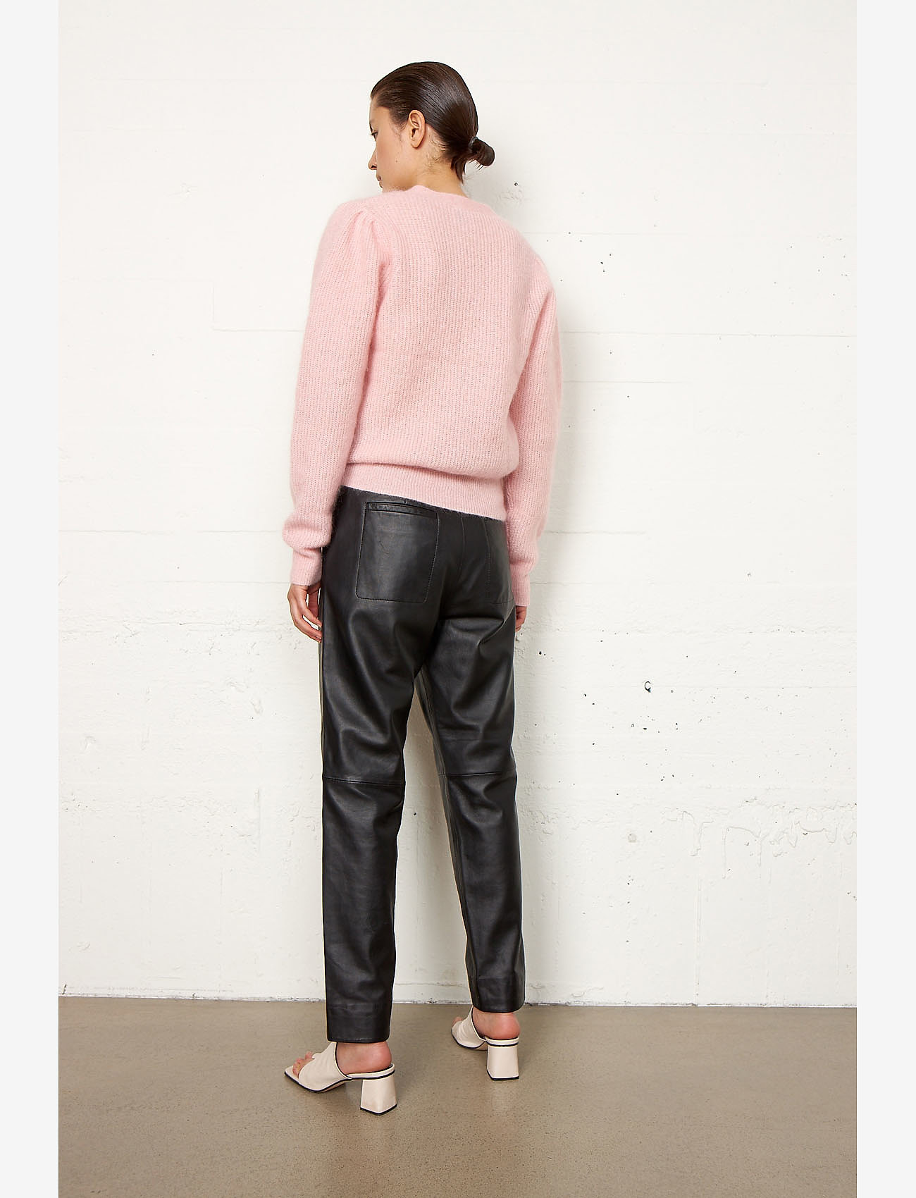 Second Female - Brooky Knit Puff Cardigan - silver pink - 5